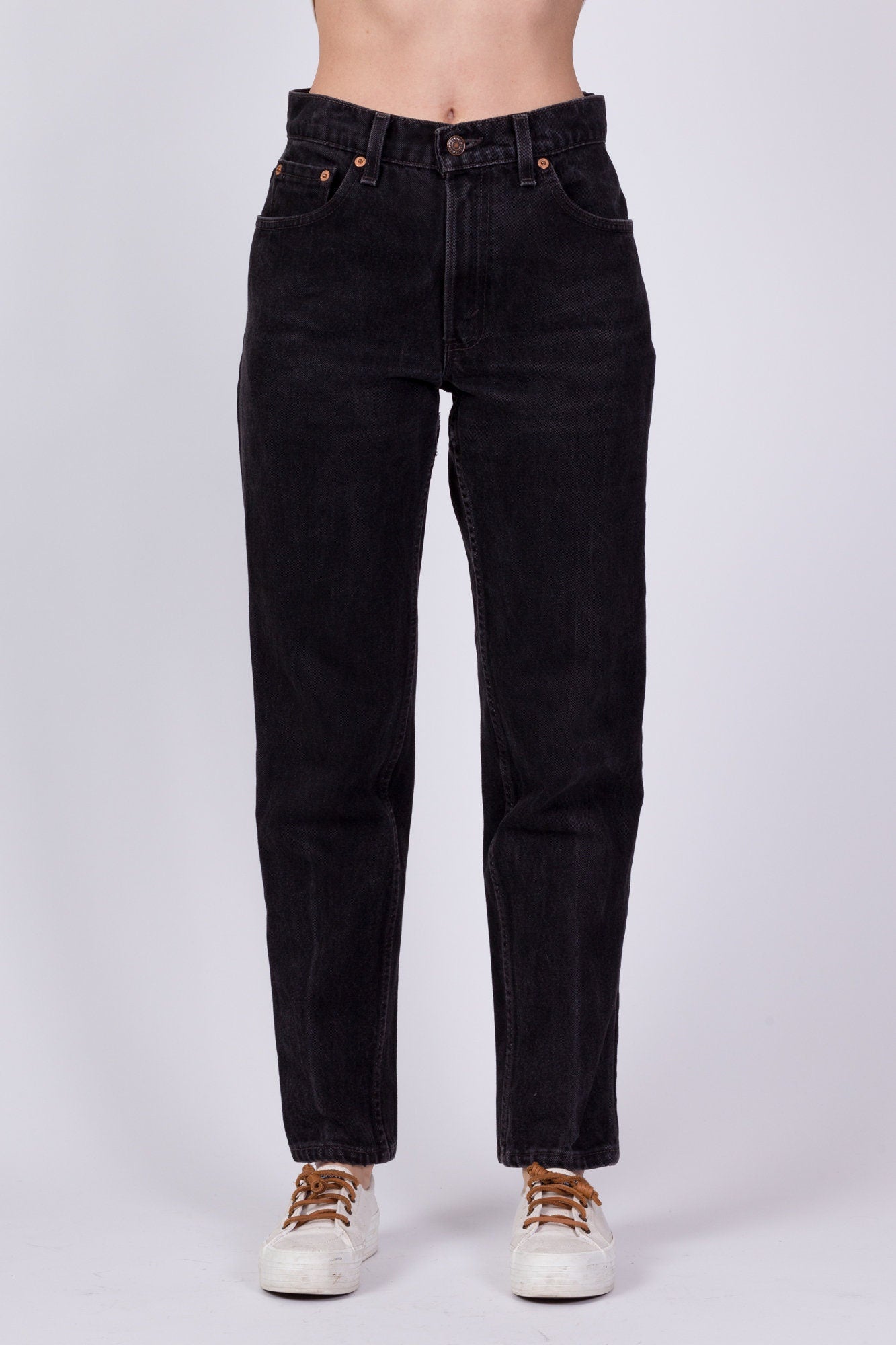 Vintage Levi's Black Mom Jeans - Small, 26" 