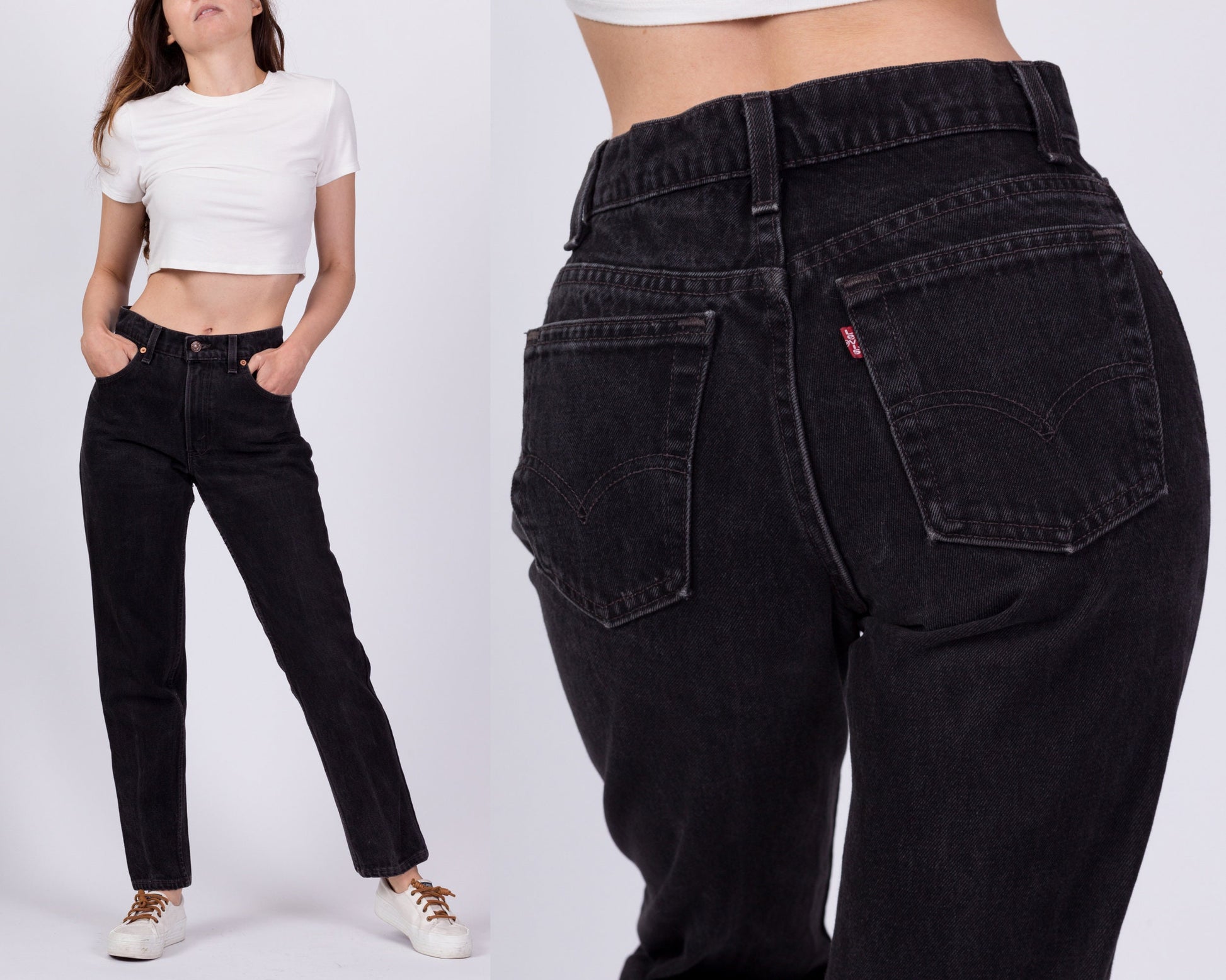 Vintage Levi's Black Mom Jeans - Small, 26" 