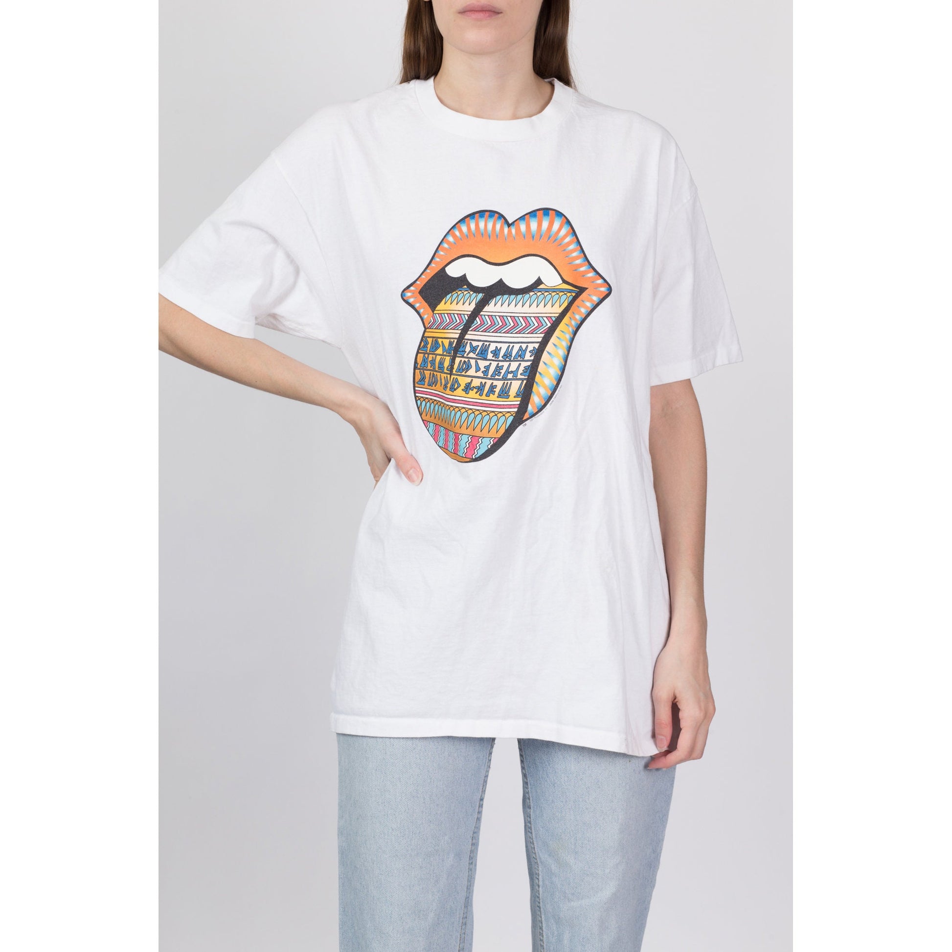 1997 Rolling Stones Bridges To Babylon Tour T Shirt - Men's Large, Women's XL 