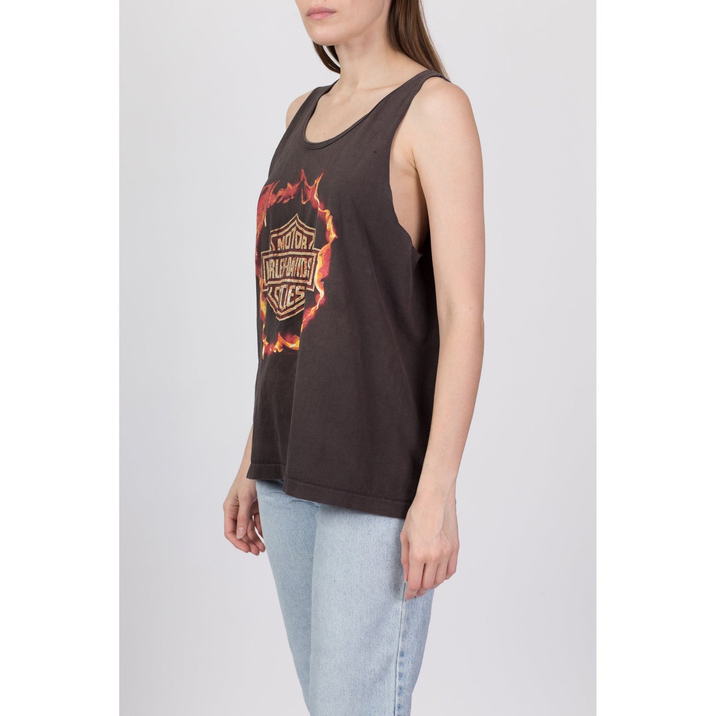 Vintage 1998 Harley Davidson Chuck Holenda 50th Anniversary Muscle Tee - Men's Medium, Women's Large 