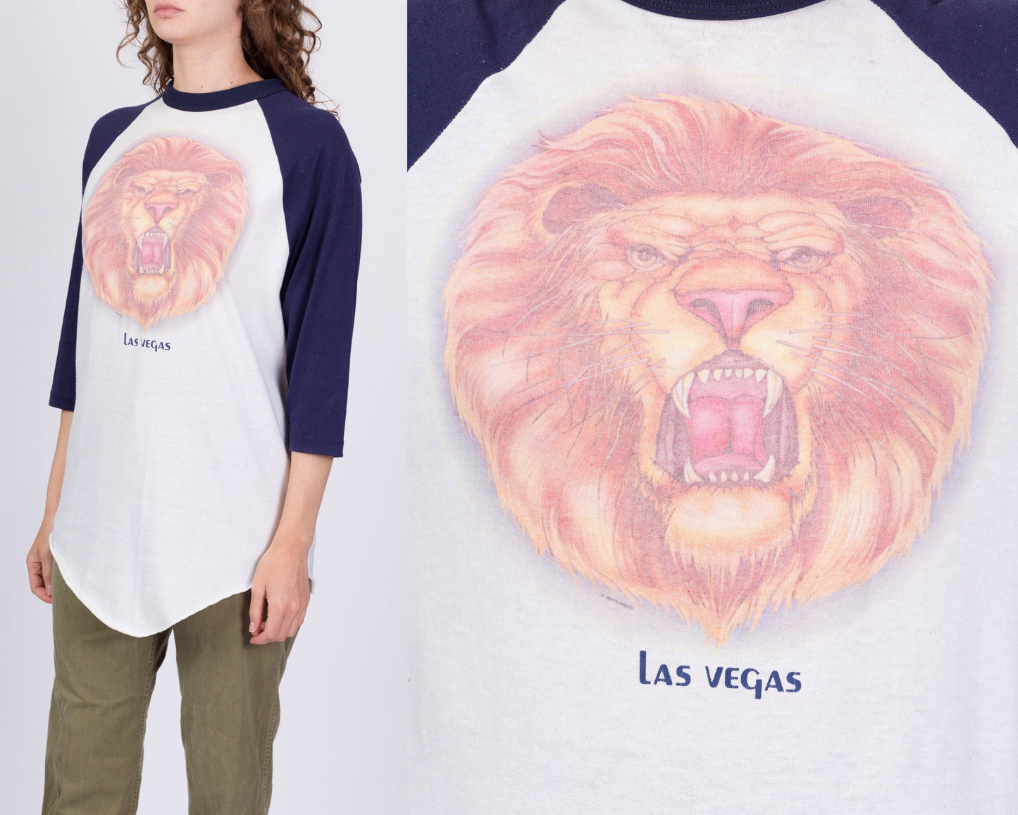 70s 80s Las Vegas Lion T Shirt - Unisex Large 