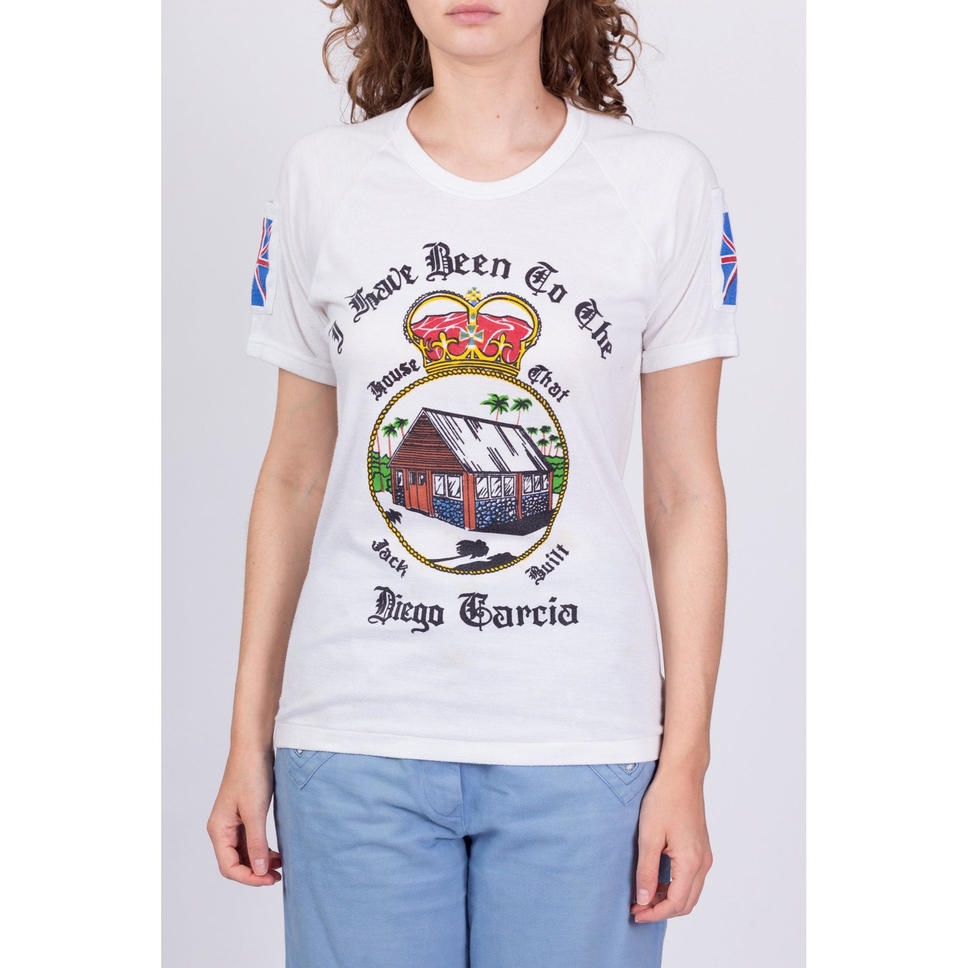 Vintage Diego Garcia "The House That Jack Built" Fitted T Shirt - Medium 