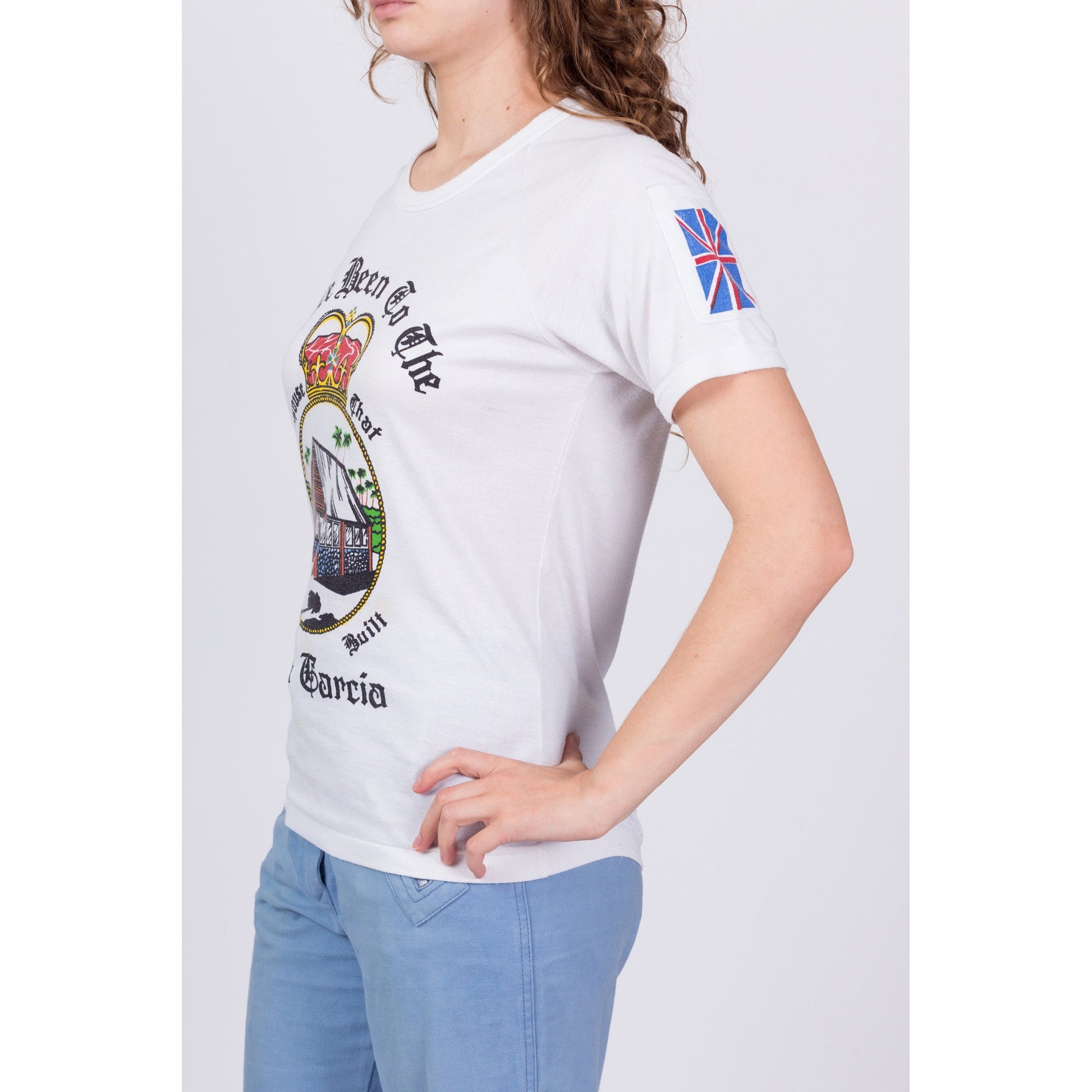 Vintage Diego Garcia "The House That Jack Built" Fitted T Shirt - Medium 