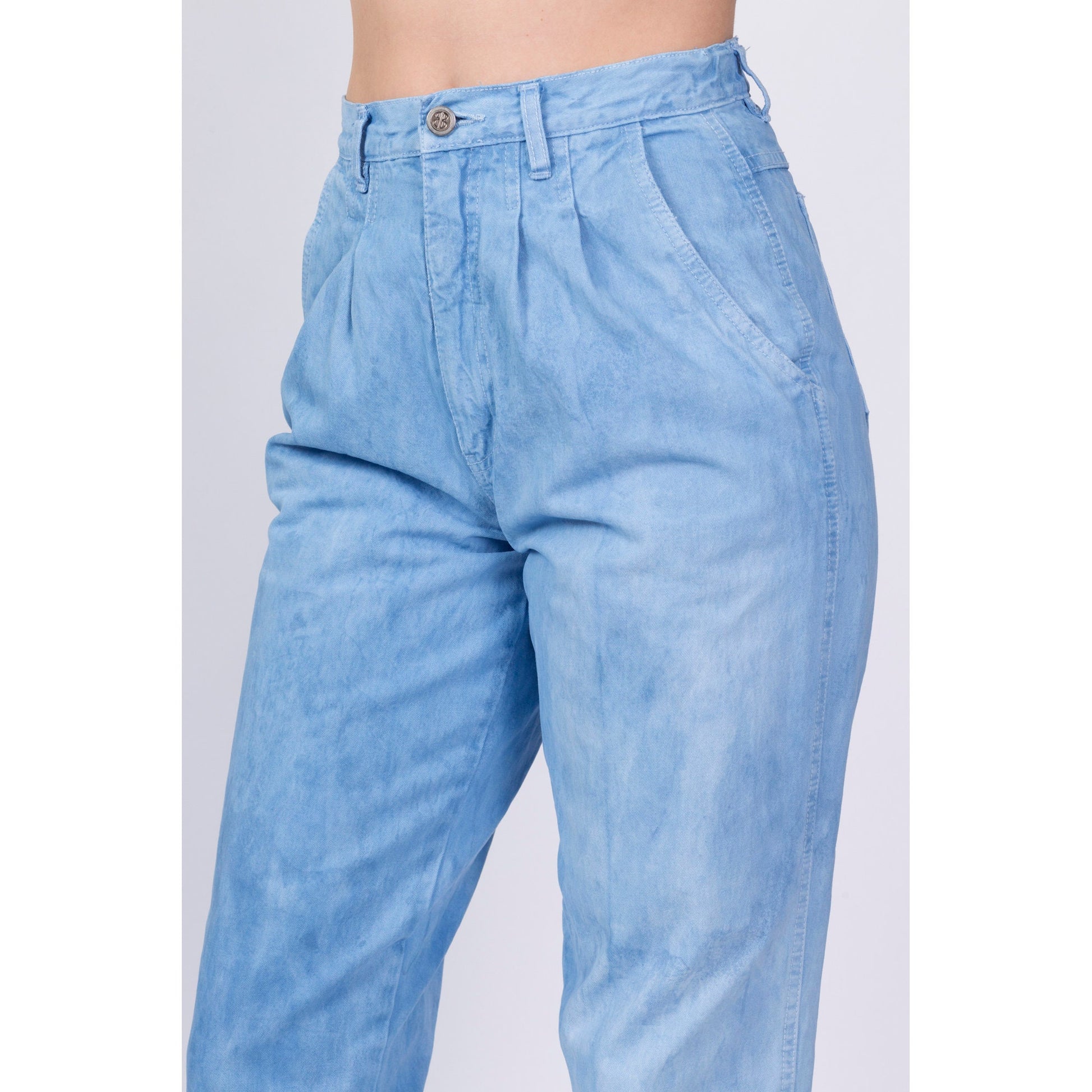 90s Bill Blass Indigo Dyed Denim Jeans - Small, 26"-27" 
