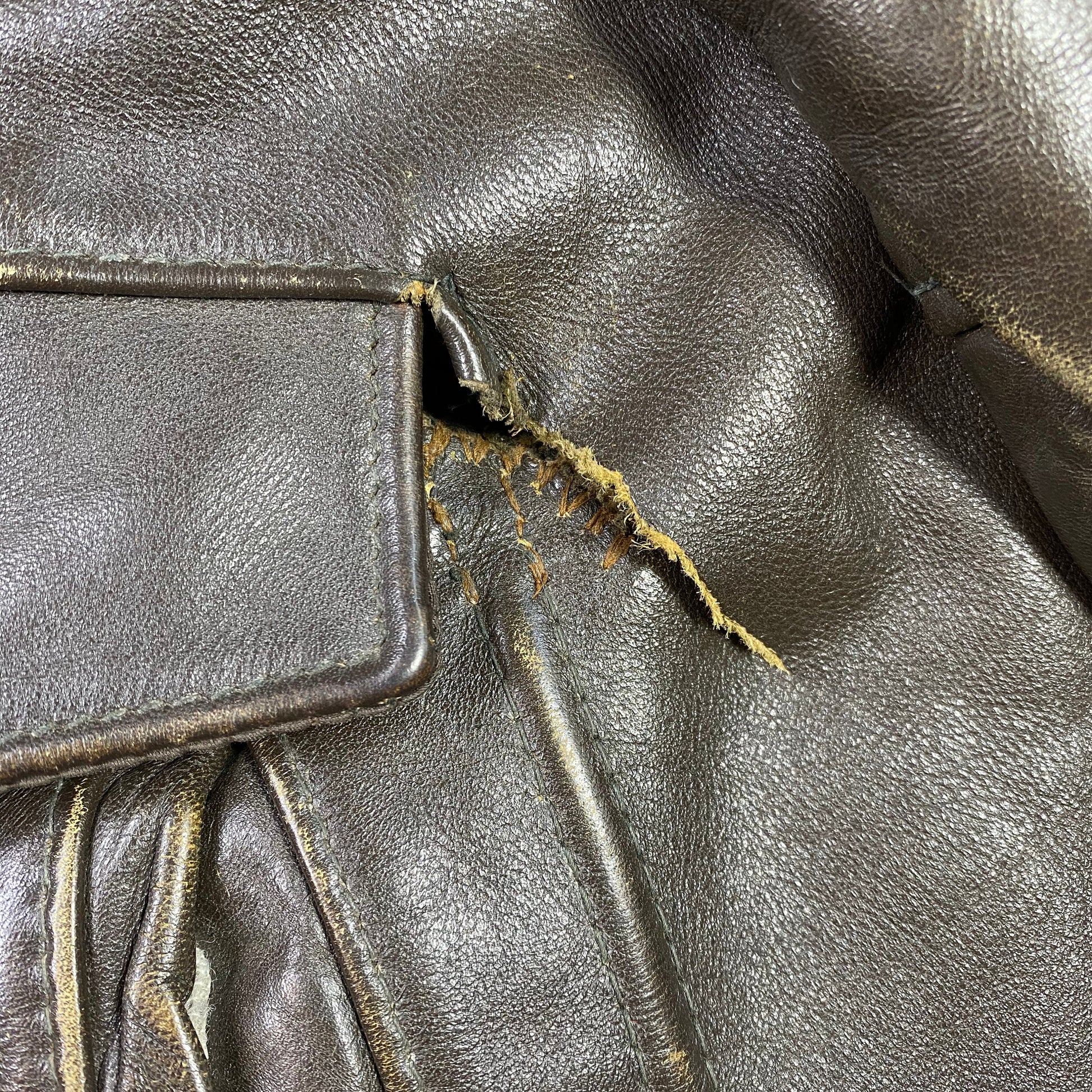 70s Schott G-1 Brown Leather Bomber Flight Jacket - Men's Large, Women's XL 