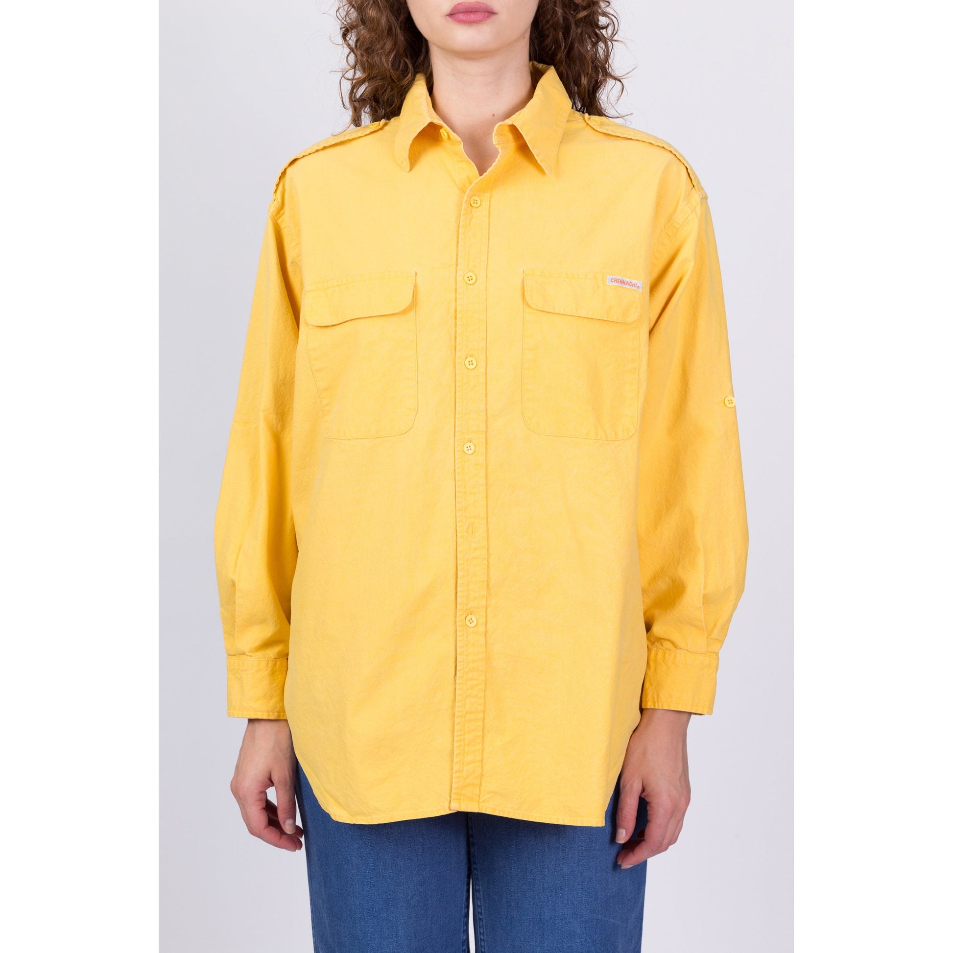 Vintage Yellow Safari Shirt - One Size 