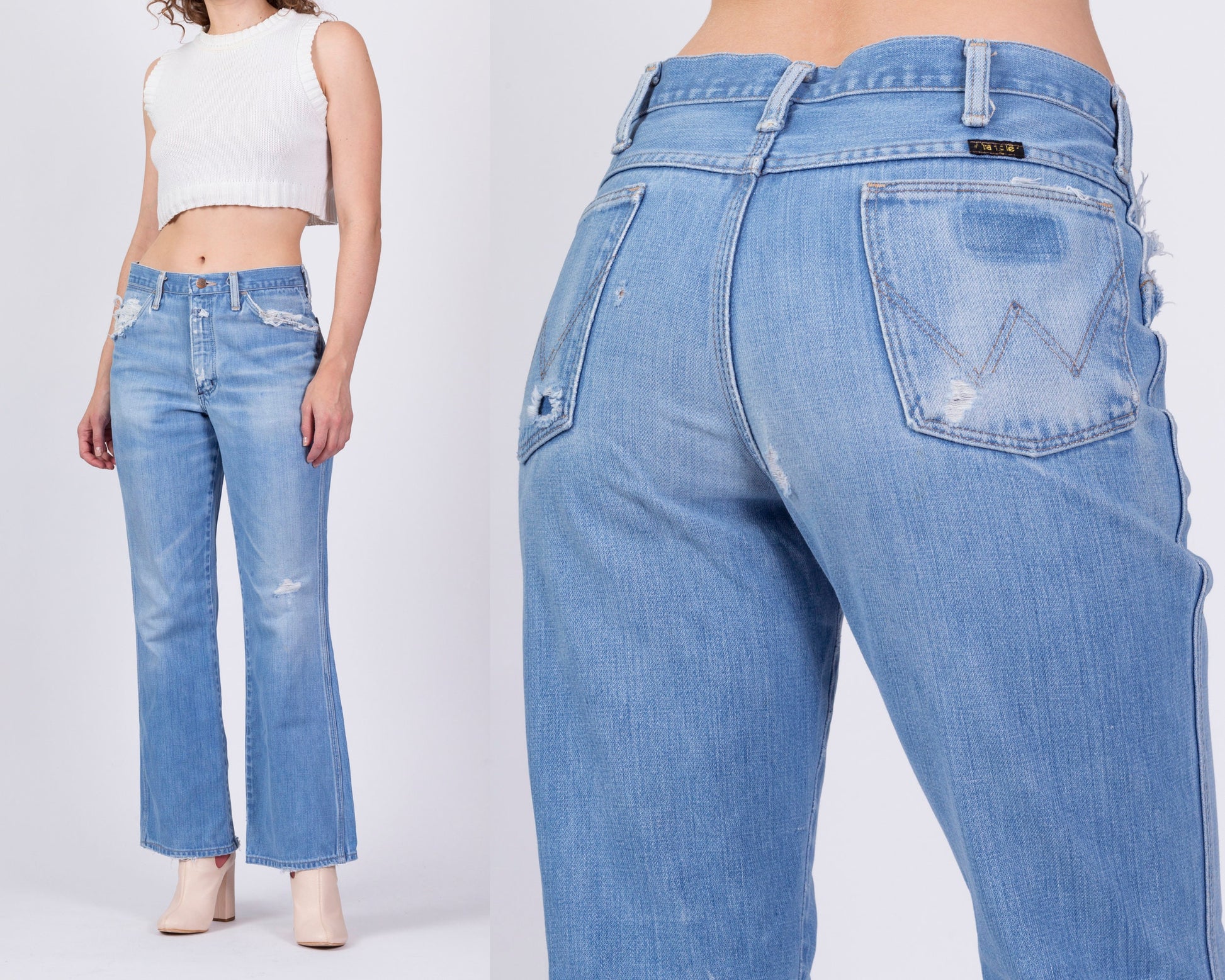 70s Wrangler Bootcut Jeans - Men's Small, Women's Medium, 31" Waist 