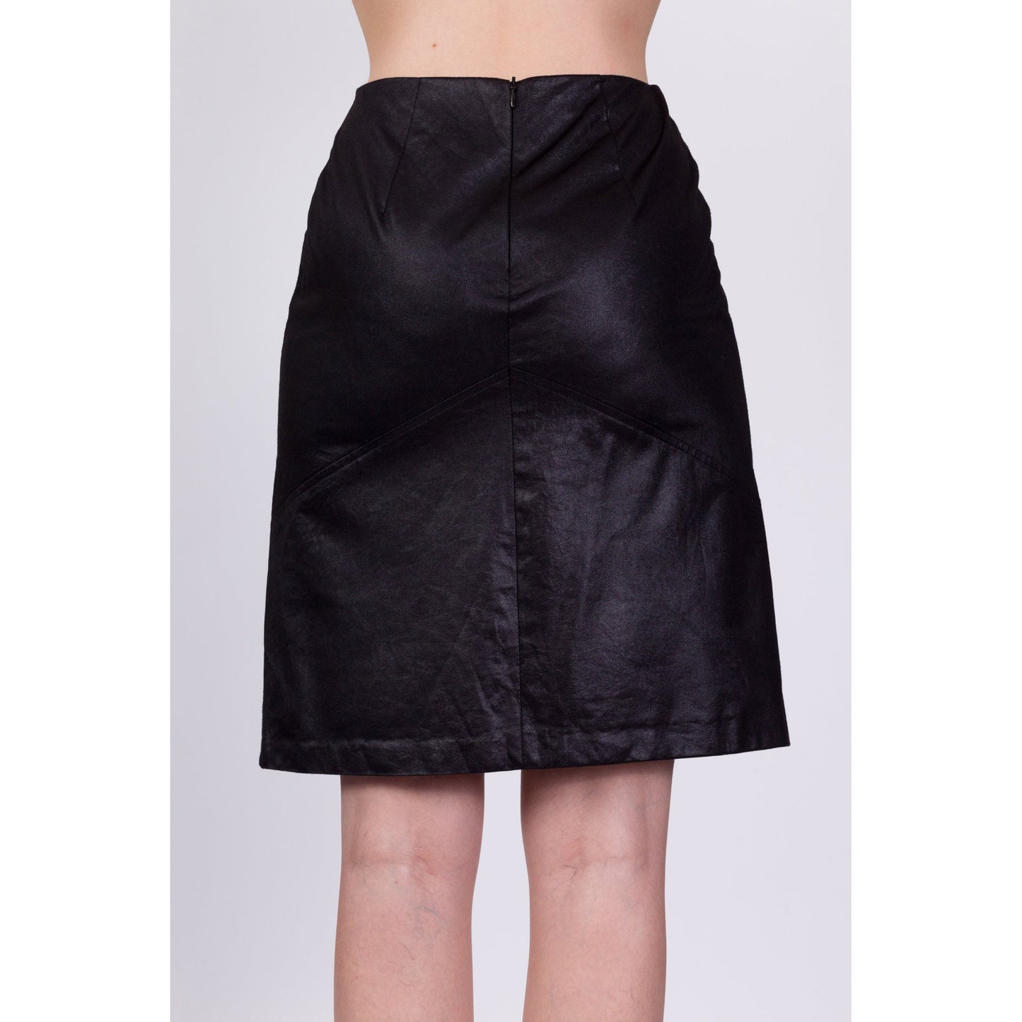 90s Black Mini Pencil Skirt - Extra Small, 24" 