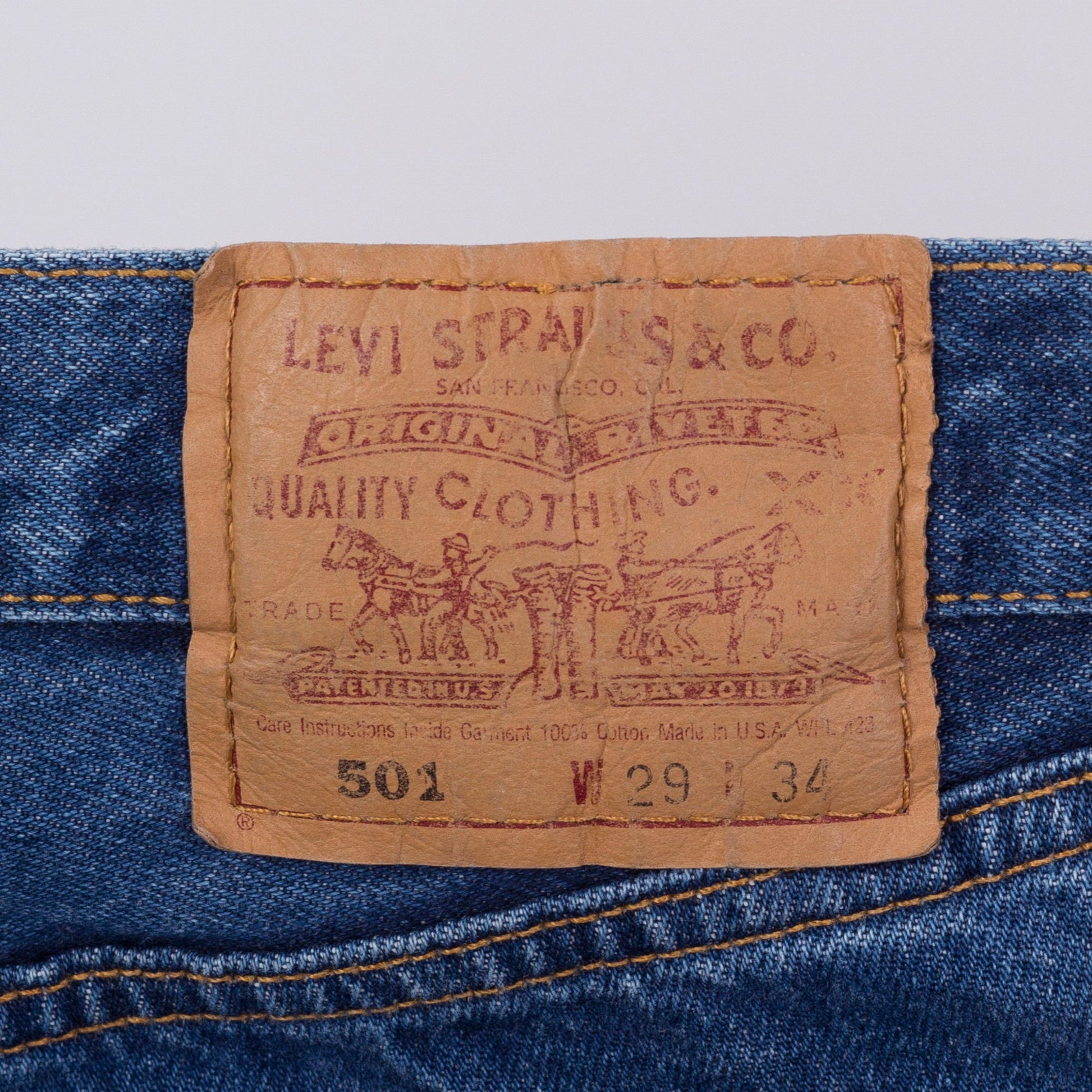 Vintage Levis 501 Cuffed Jean Shorts - Small 