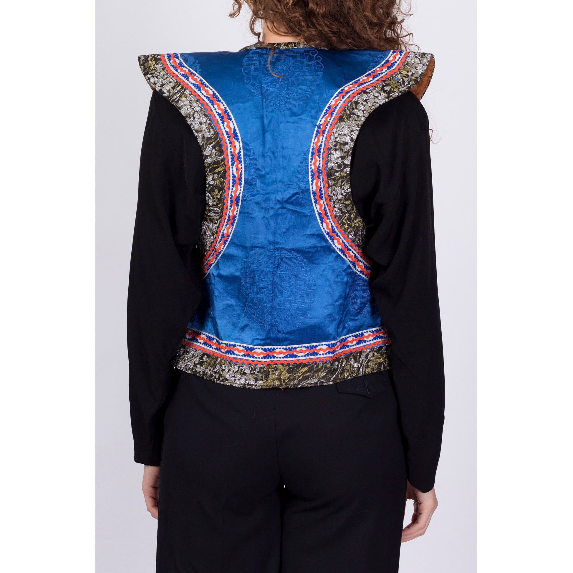 Vintage Chinese Pointed Shoulder Vest - Small to Medium 