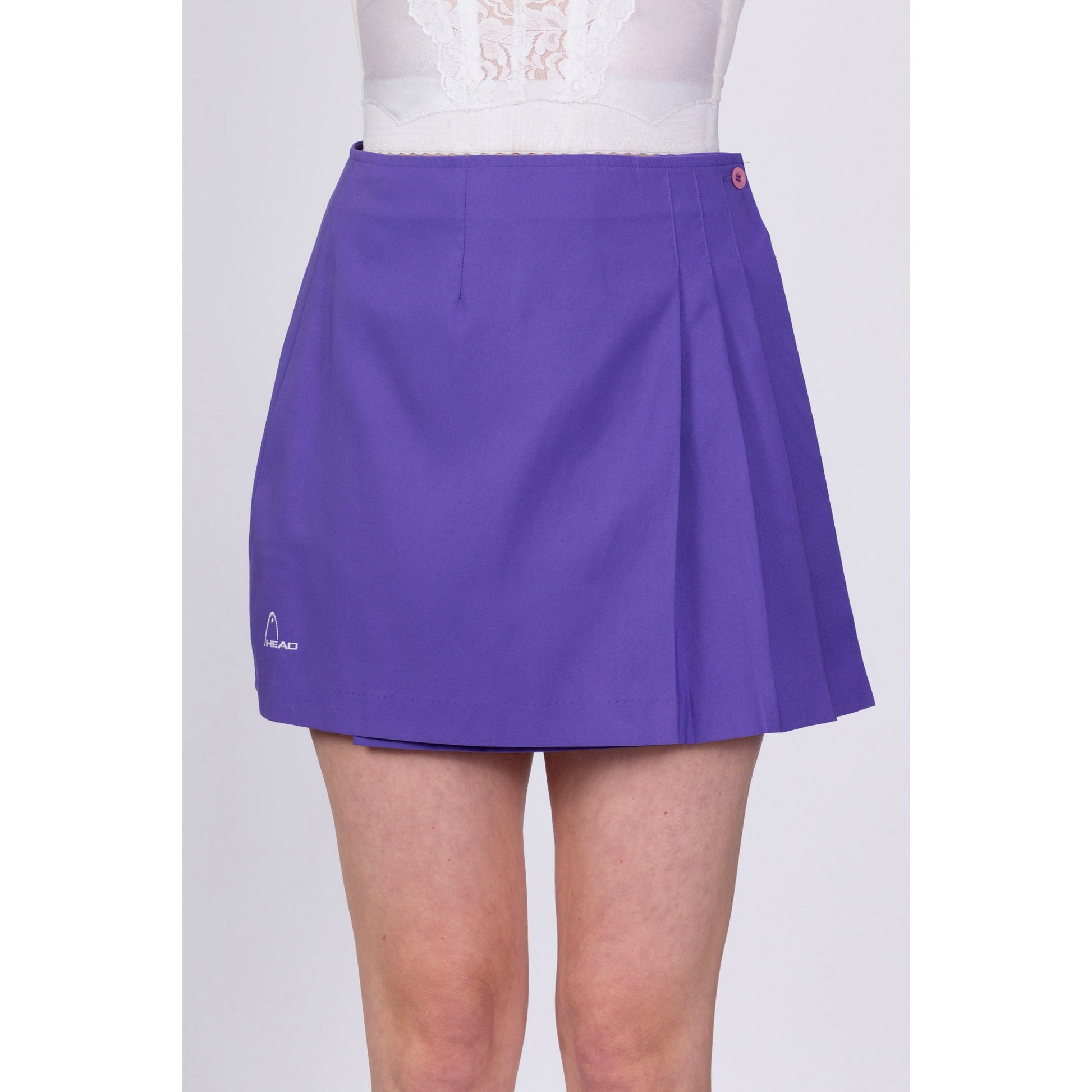 Vintage Purple Tennis Mini Skirt - Medium, 28" 