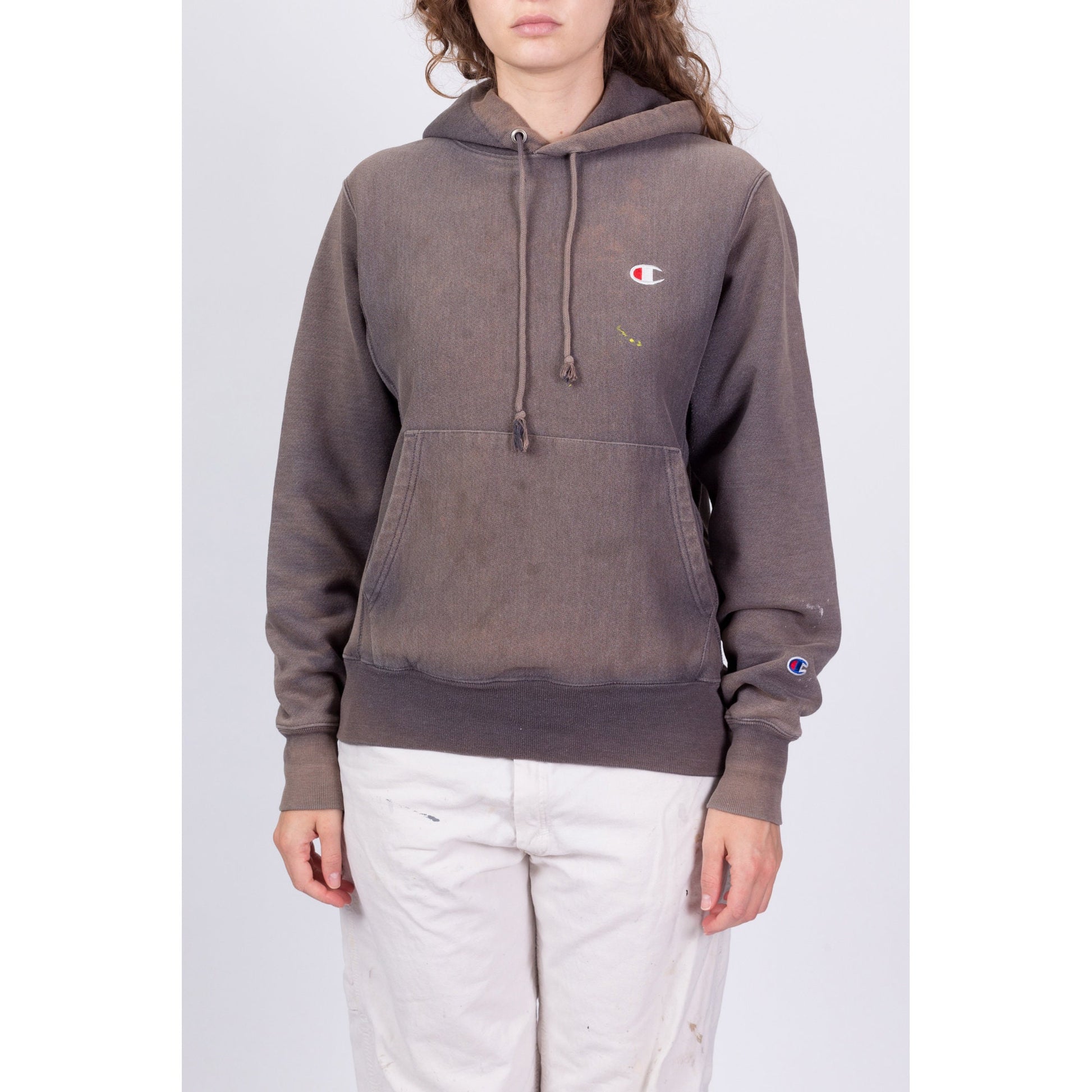 Champion Reverse Weave Faded Hoodie - Unisex Small 