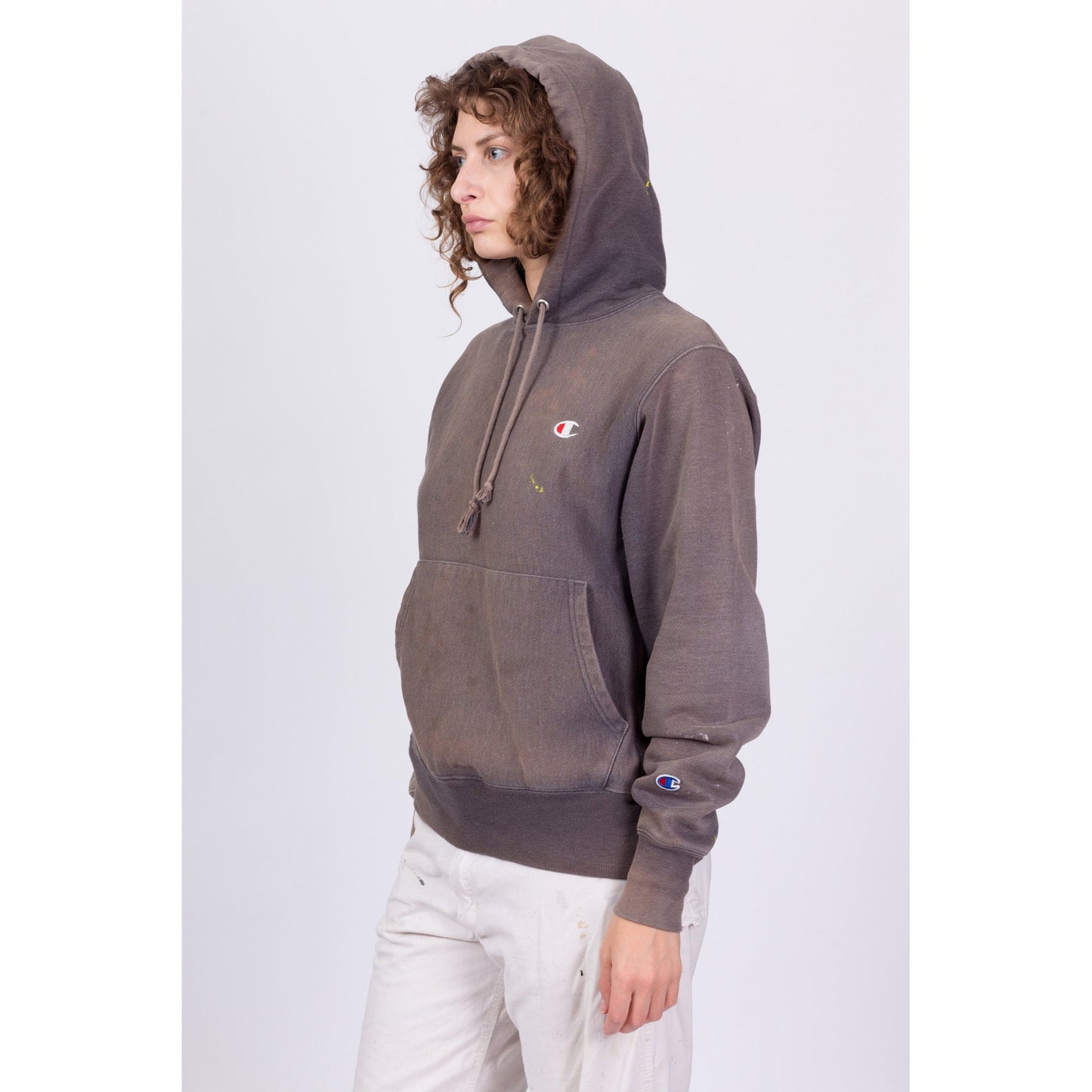 Champion Reverse Weave Faded Hoodie - Unisex Small 