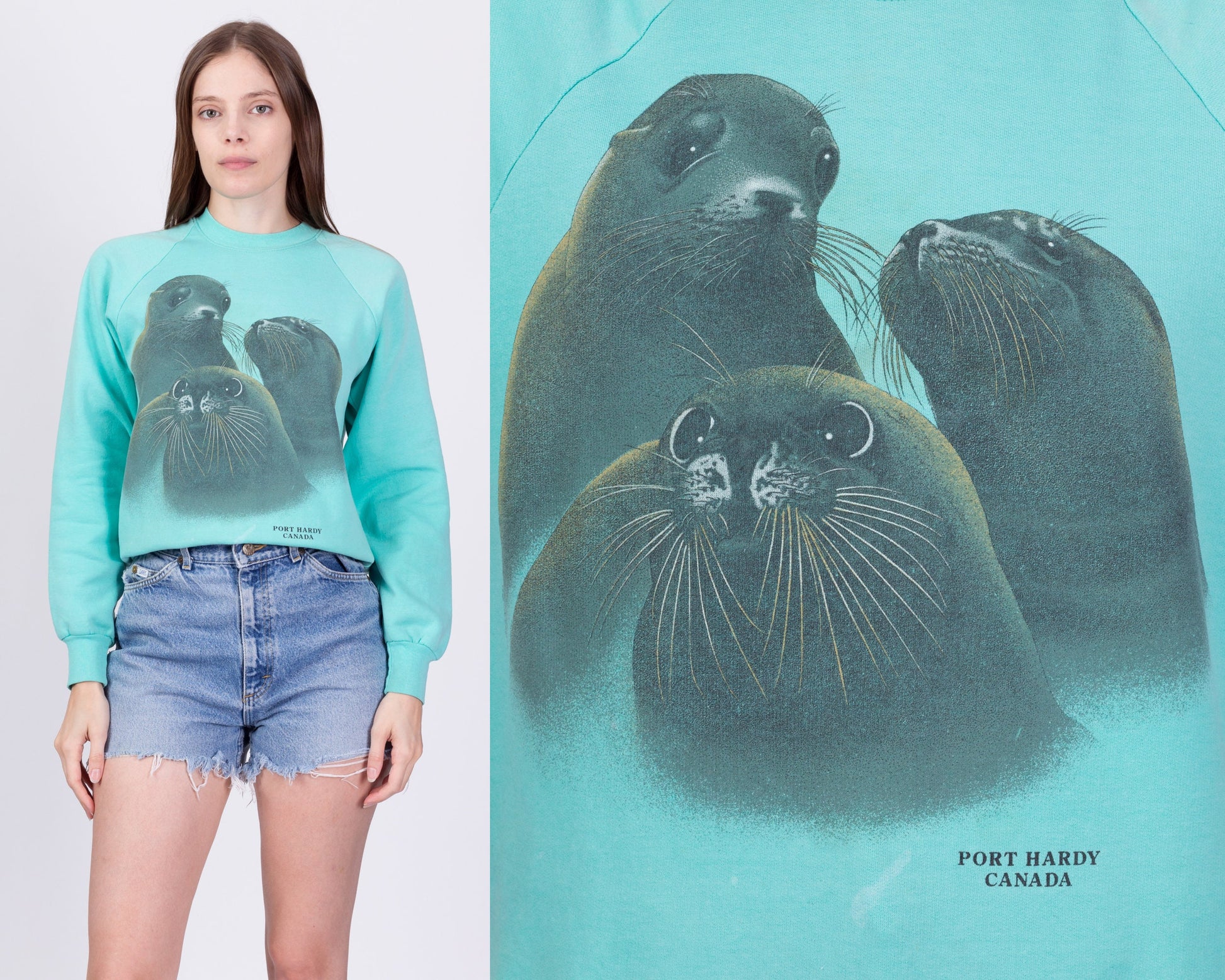 80s Sea Lion Sweatshirt - Medium 