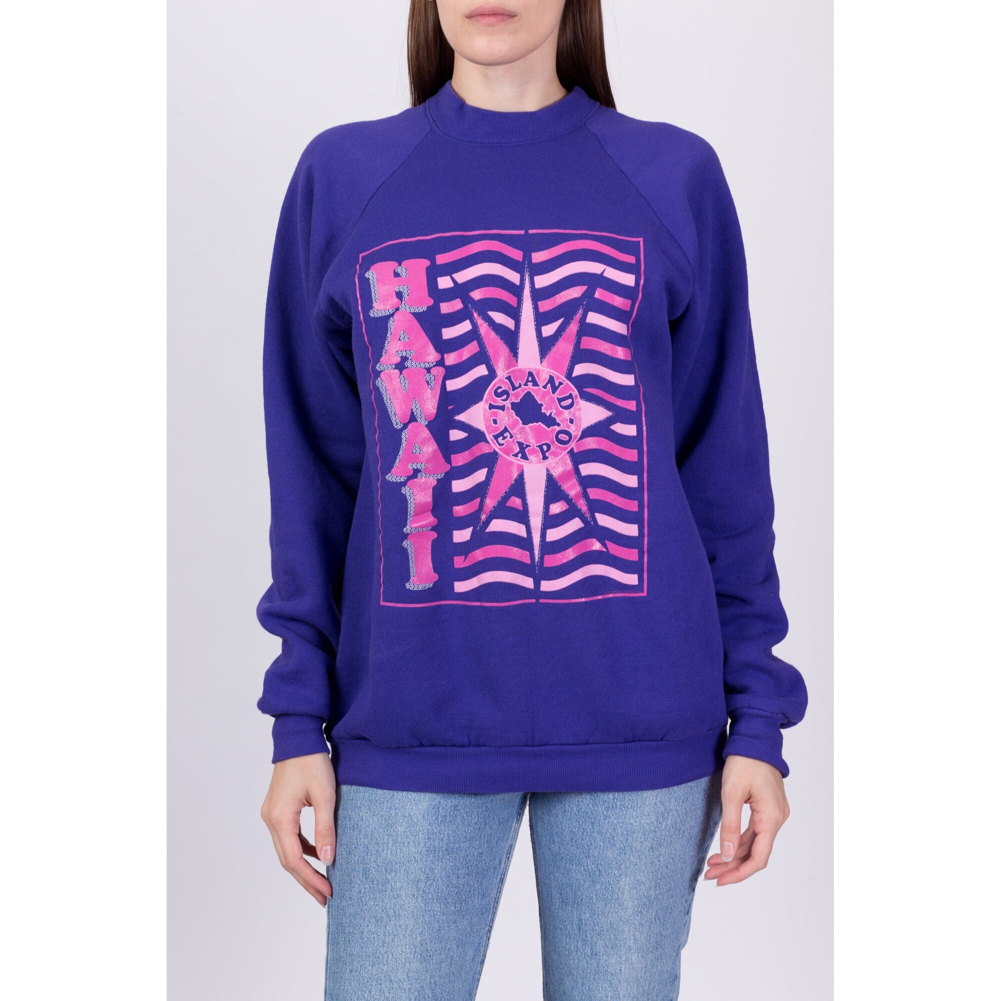 90s Hawaii Island Expo Tourist Sweatshirt - Men's Medium, Women's Large 
