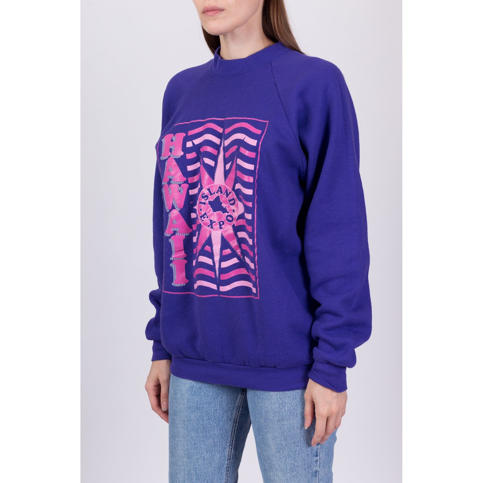 90s Hawaii Island Expo Tourist Sweatshirt - Men's Medium, Women's Large 