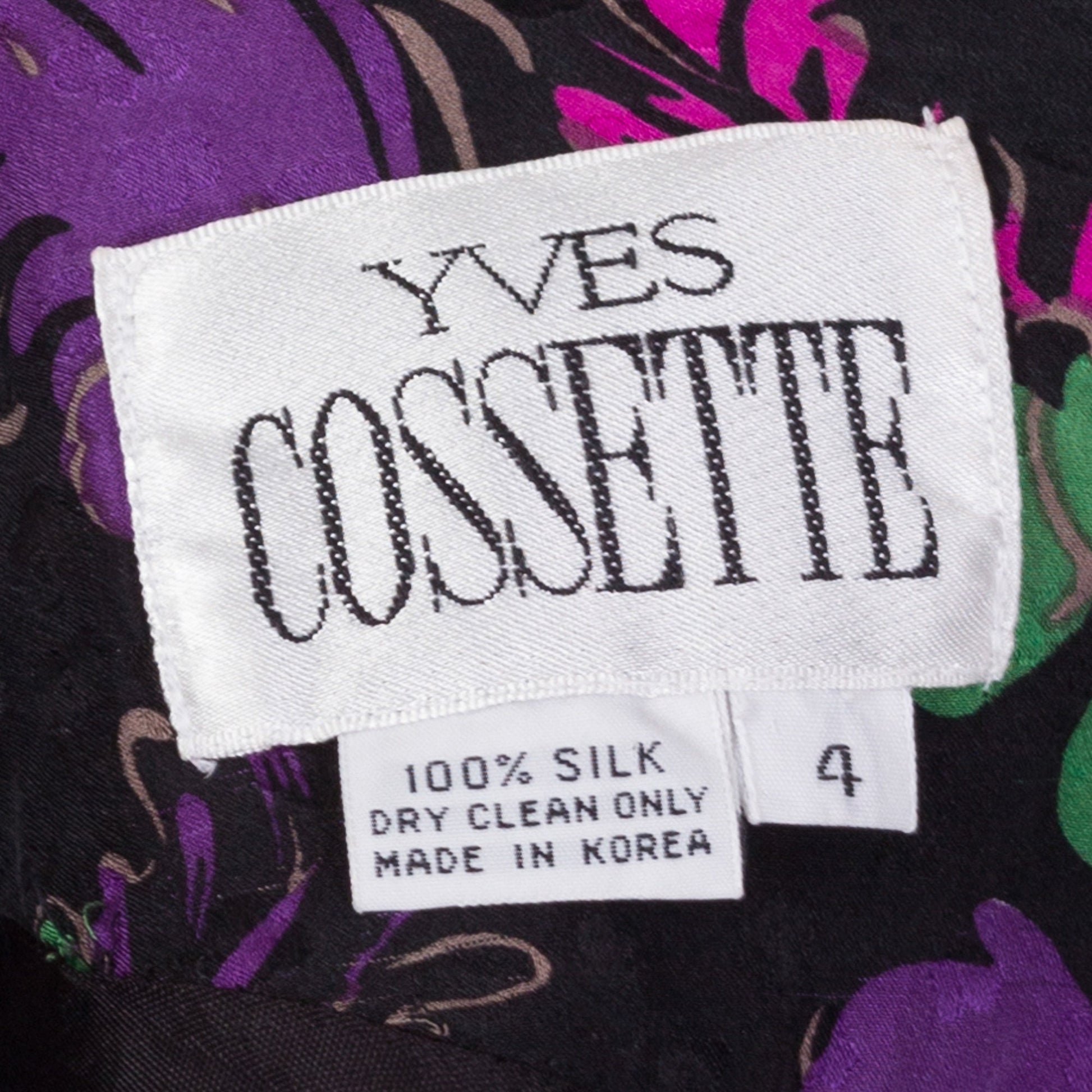 80s Silk Ostrich Feather Print Dress - Extra Small 