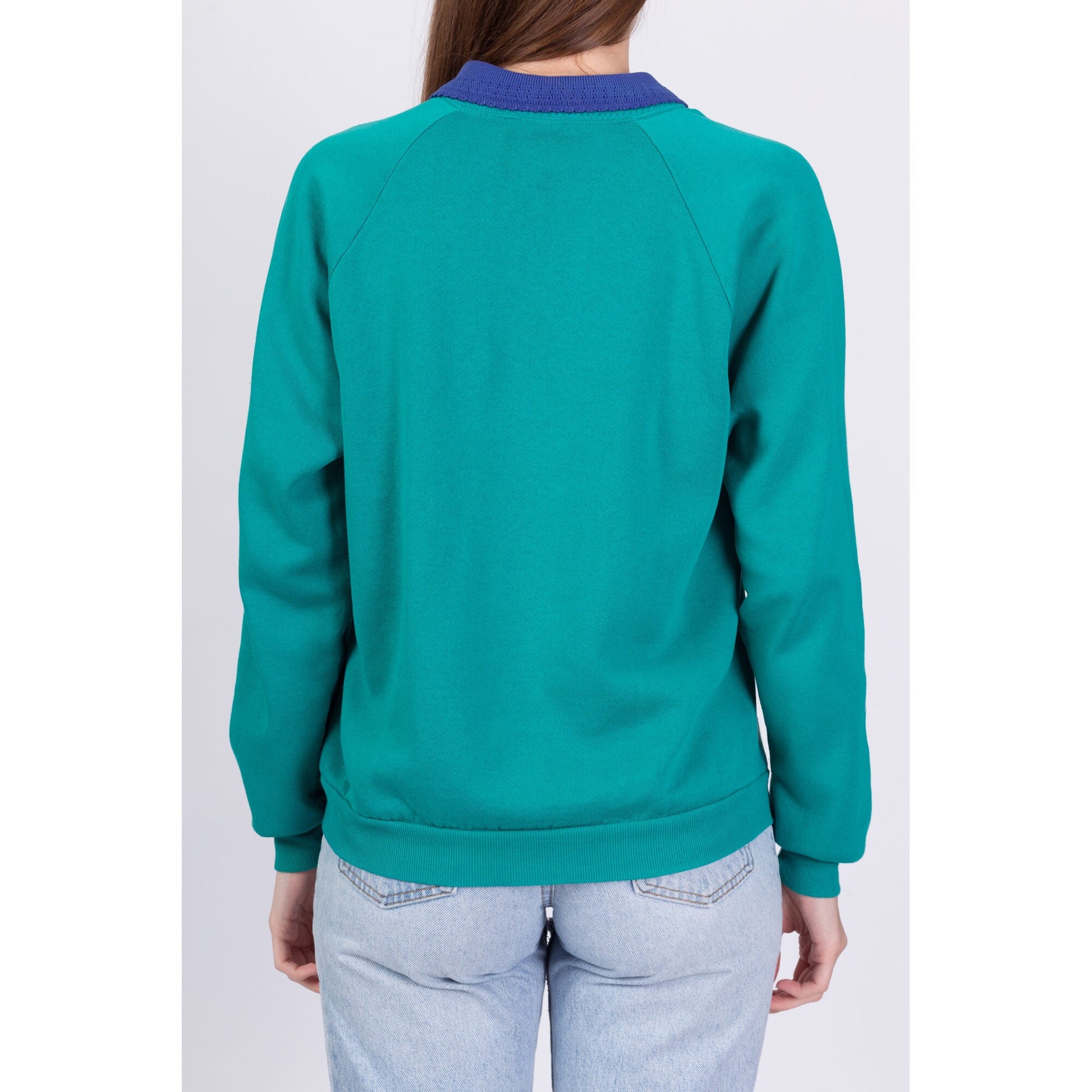 90s Panda Collared Sweatshirt - Large 