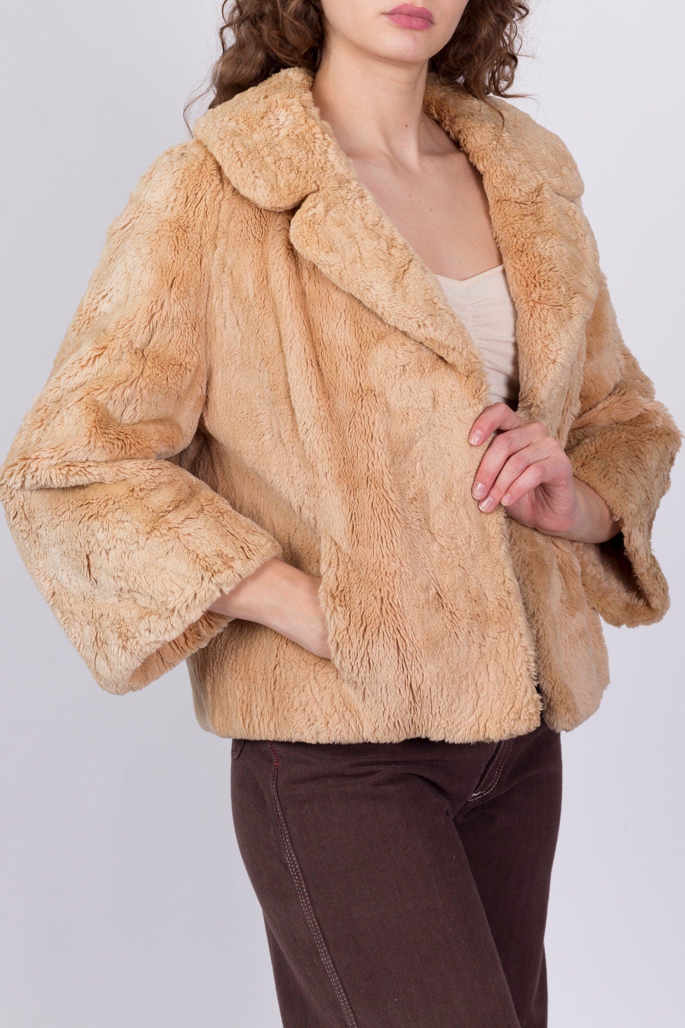 1950s Teddy Bear Jacket - Small to Medium 