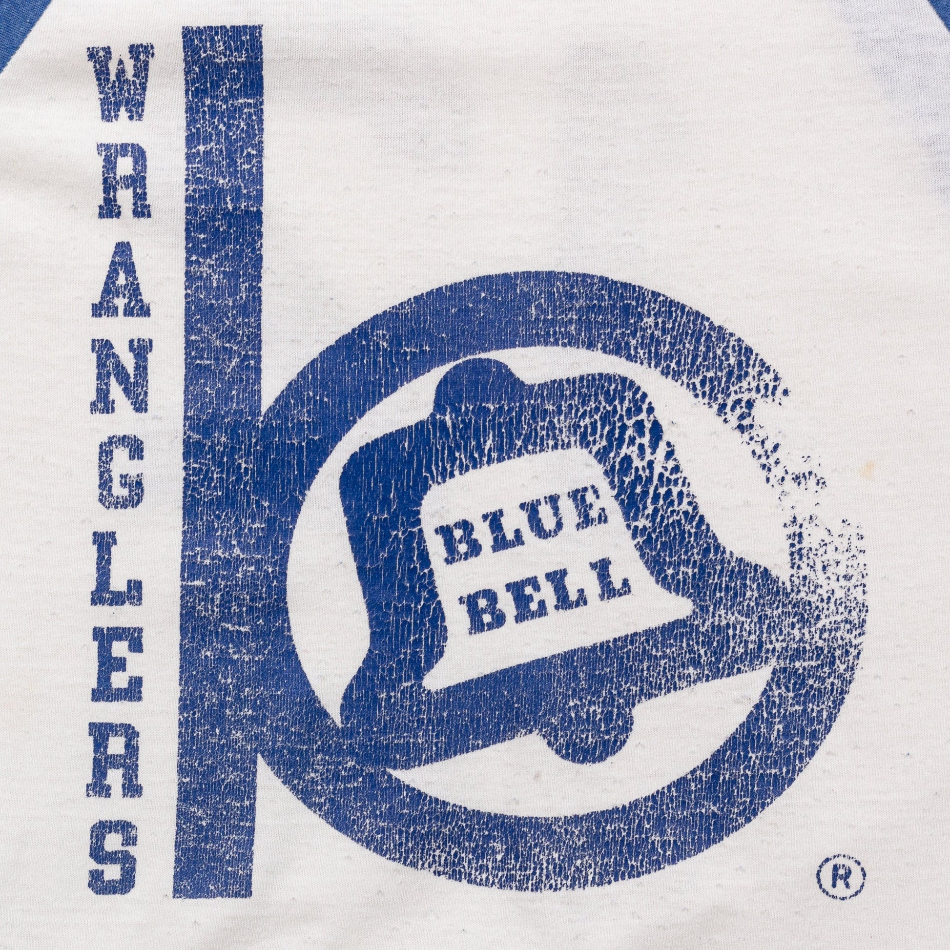 70s Wrangler Blue Bell Baseball Tee - Men's Medium 