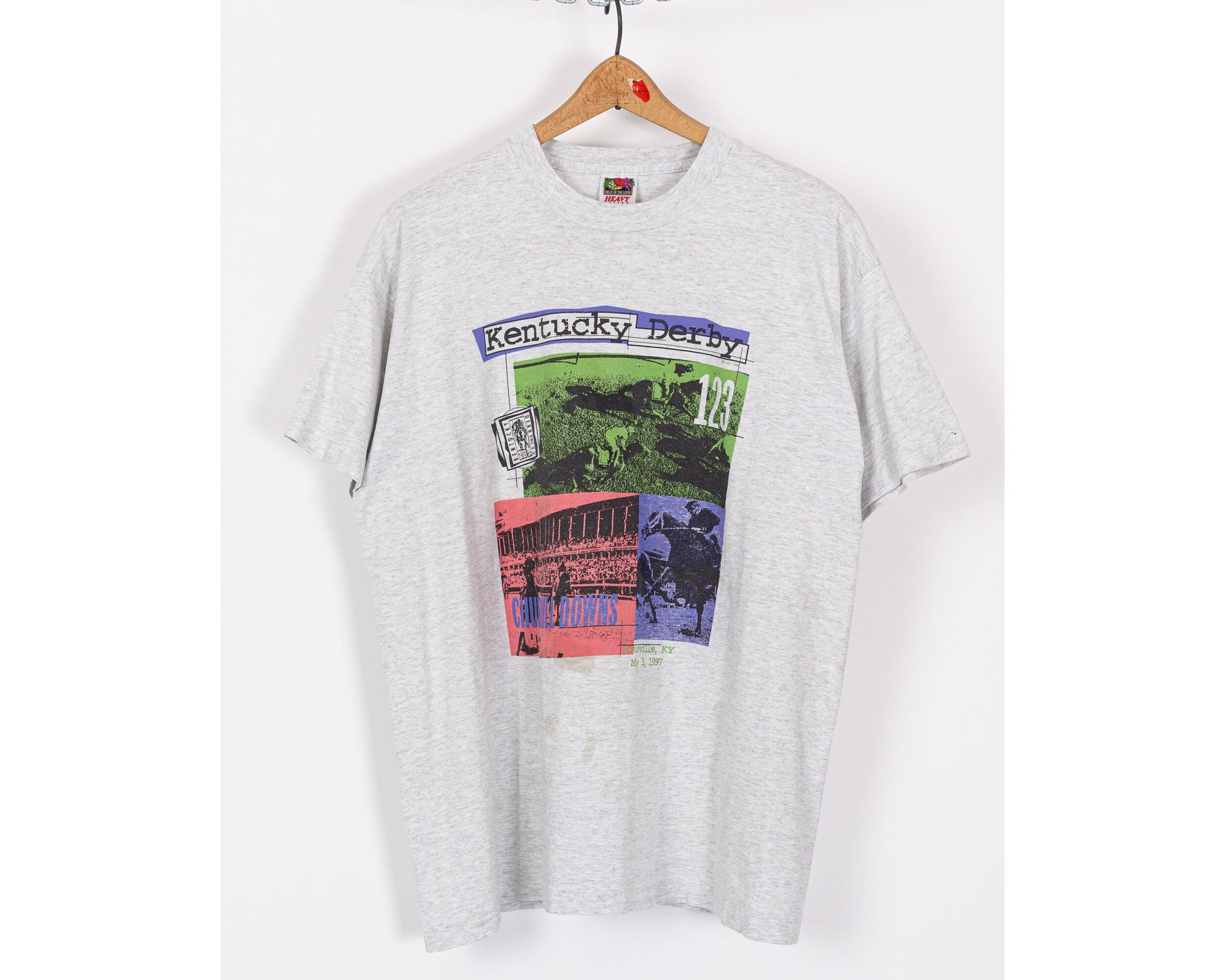 Vintage 1997 Kentucky Derby T Shirt - Men's Large, Women's XL 