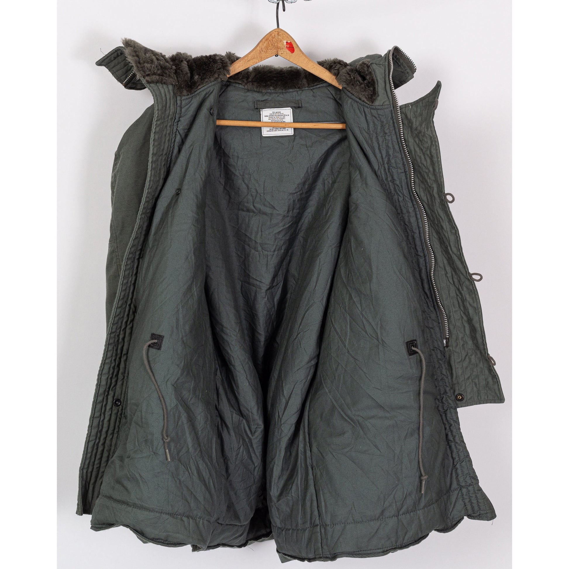 Vintage N-3B USAF Hooded Parka Flight Jacket - Men's Medium 