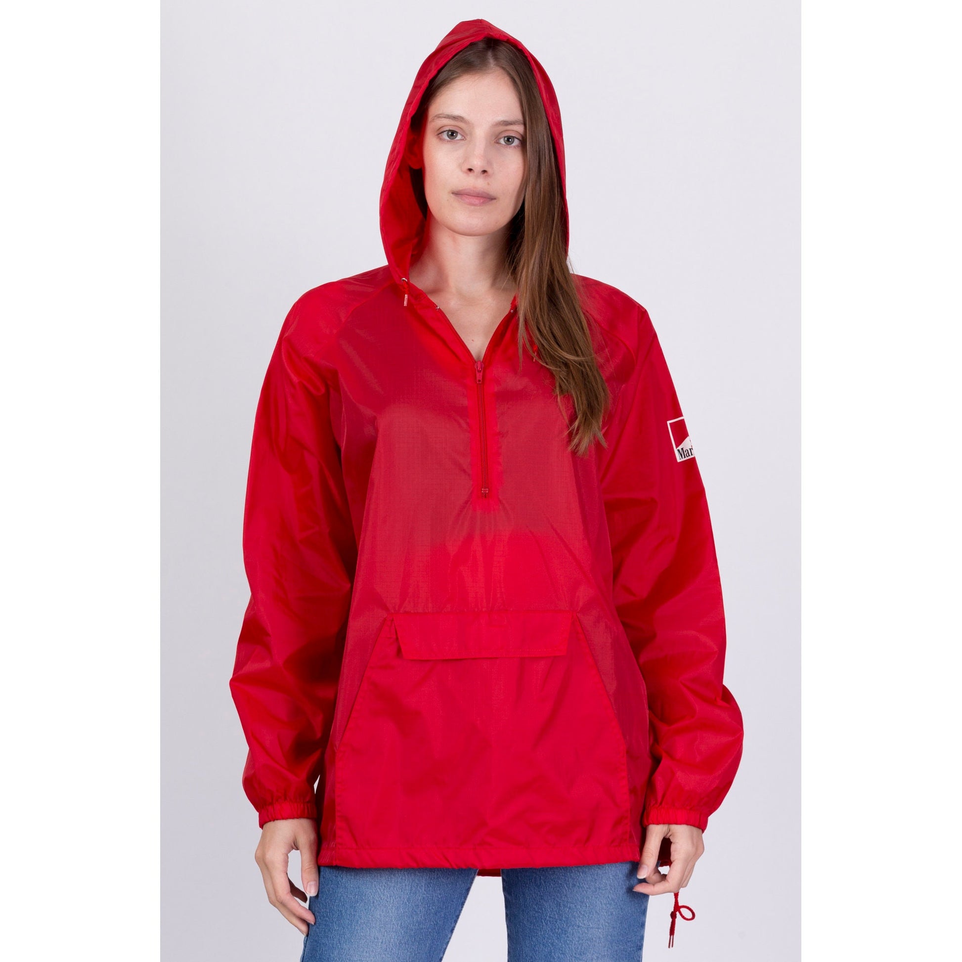 Vintage Marlboro Hooded Windbreaker - Men's Large 