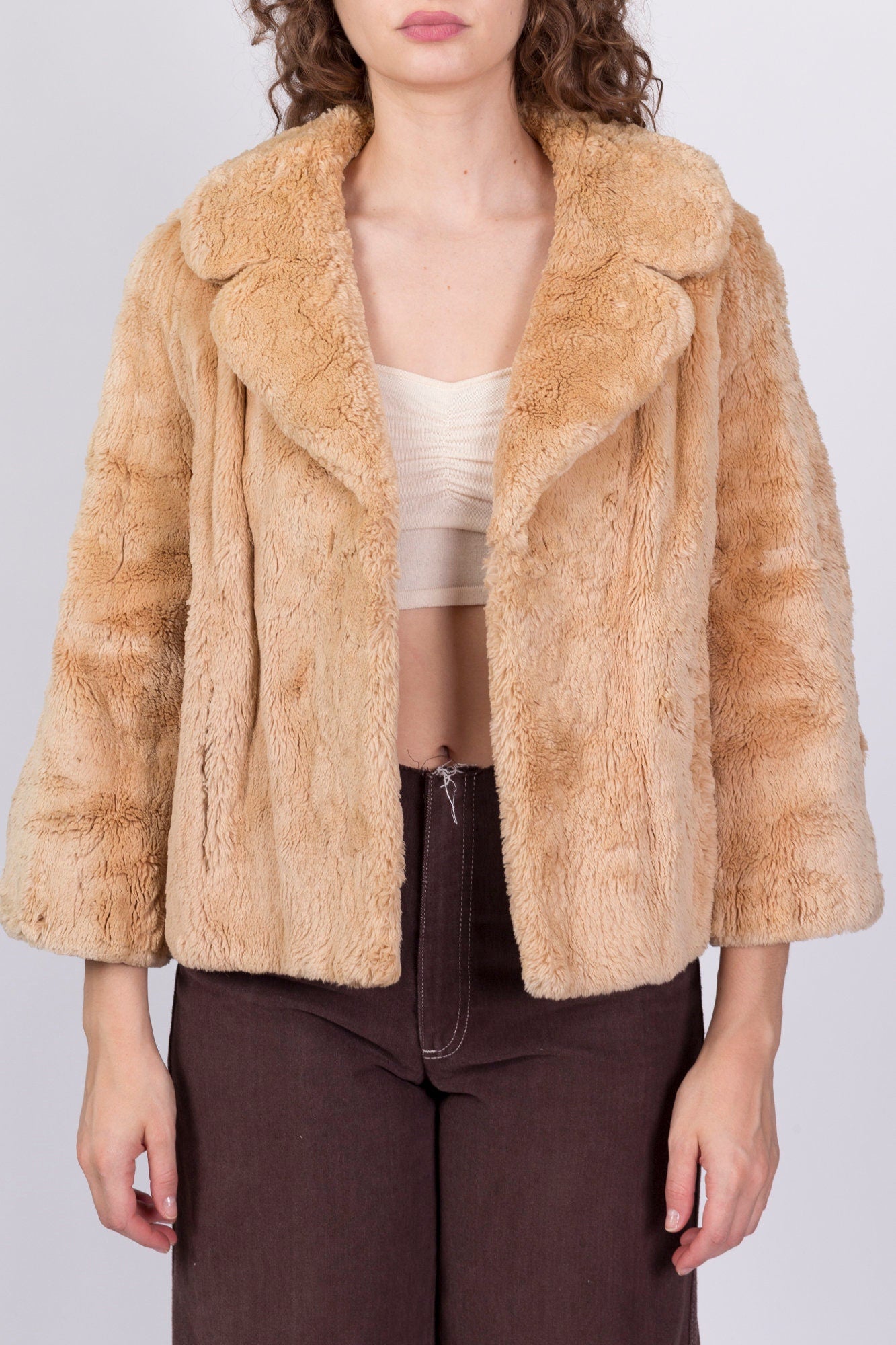 1950s Teddy Bear Jacket - Small to Medium 