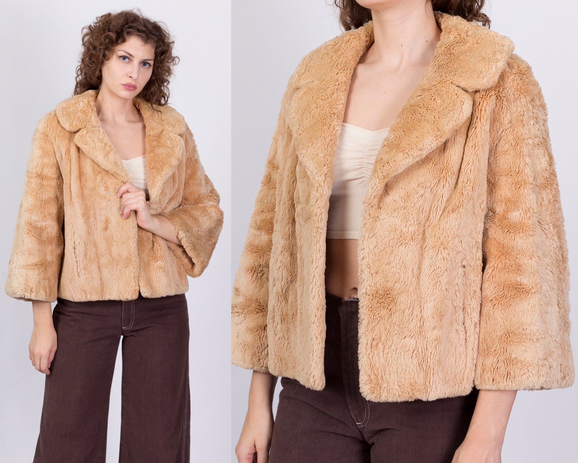 1950s Teddy Bear Jacket - Small to Medium 