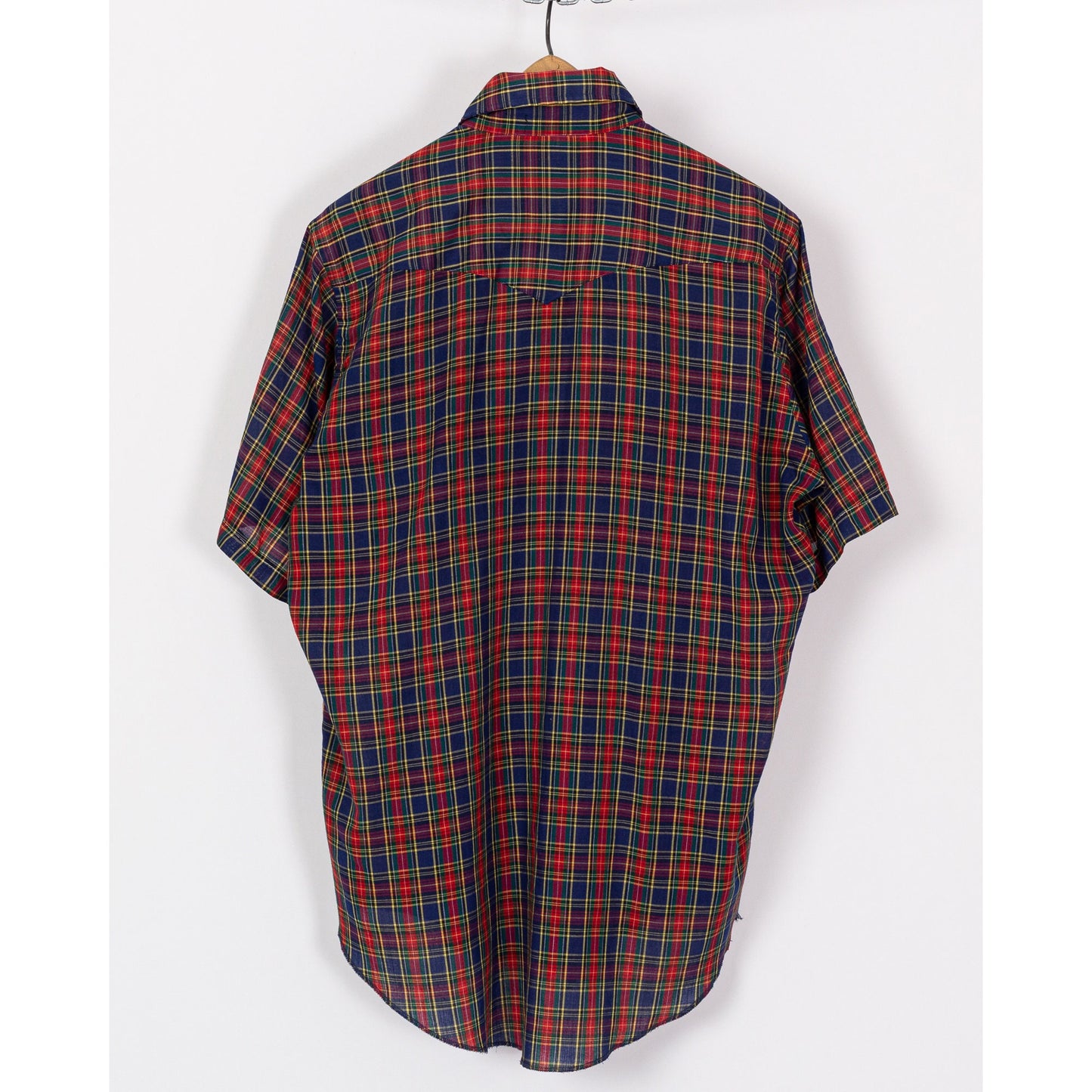 70s Wrangler Plaid Pearl Snap Western Shirt - Men's XL 