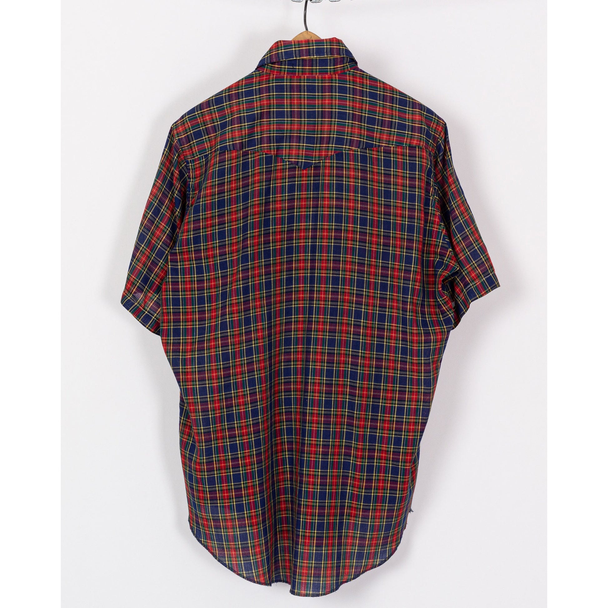 70s Wrangler Plaid Pearl Snap Western Shirt - Men's XL 