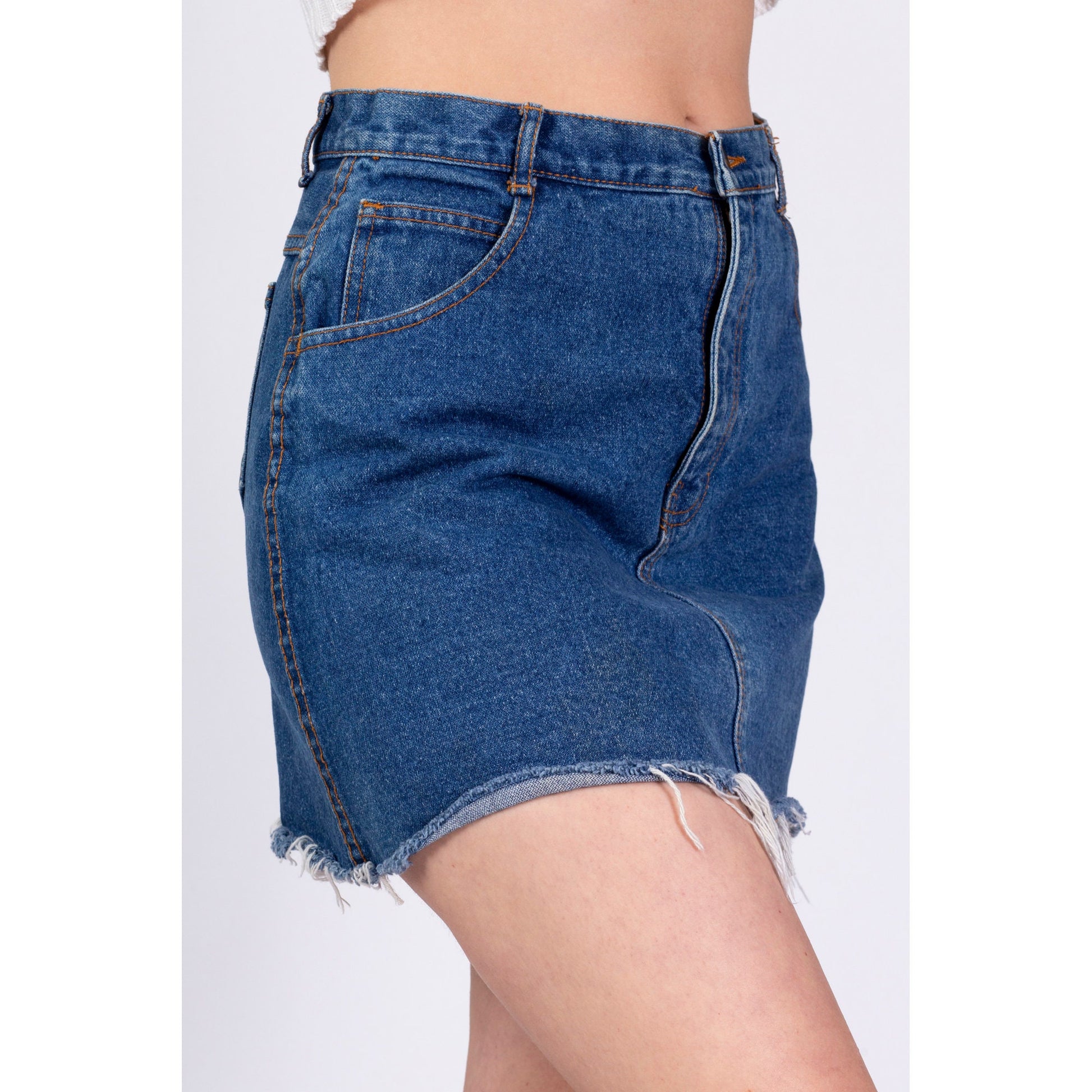 80s Jordache "Bee Kind" Denim Mini Skirt - Medium, 28" 