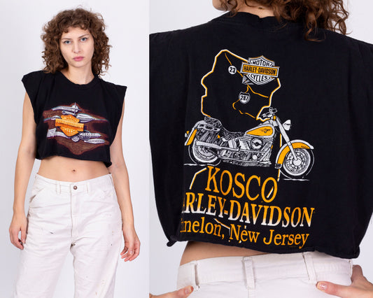 1995 Harley Davidson Kinnelon New Jersey Biker Crop Top - XXL 