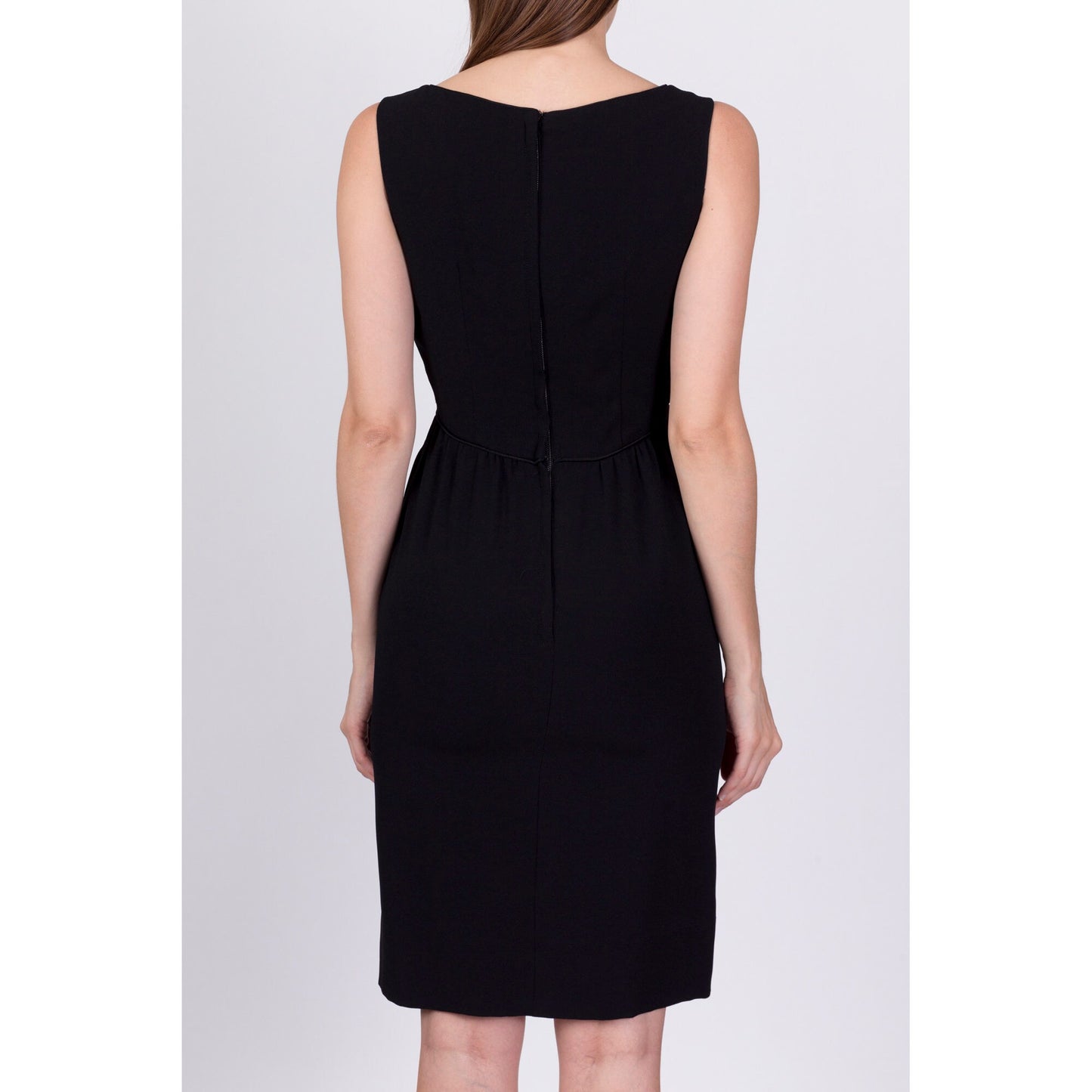 1960s Black Mini Sheath Cocktail Party Dress - Extra Small 