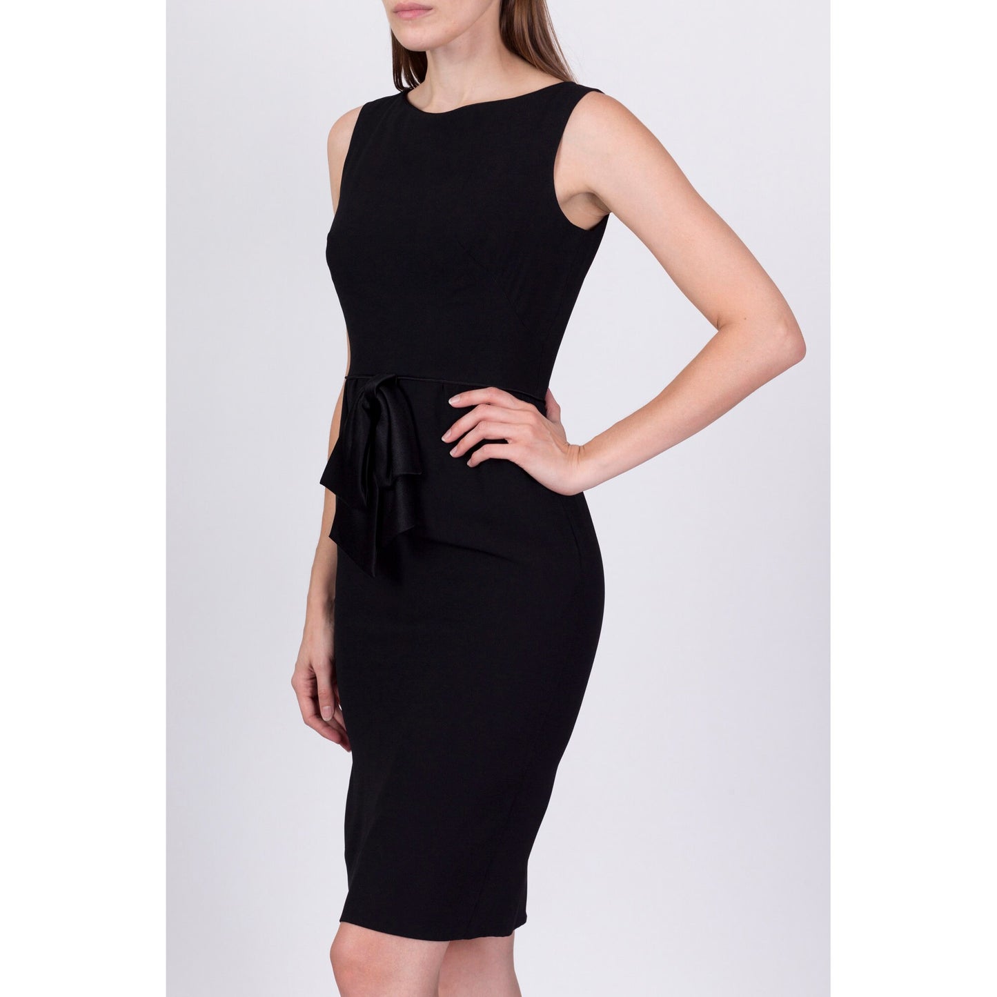 1960s Black Mini Sheath Cocktail Party Dress - Extra Small 
