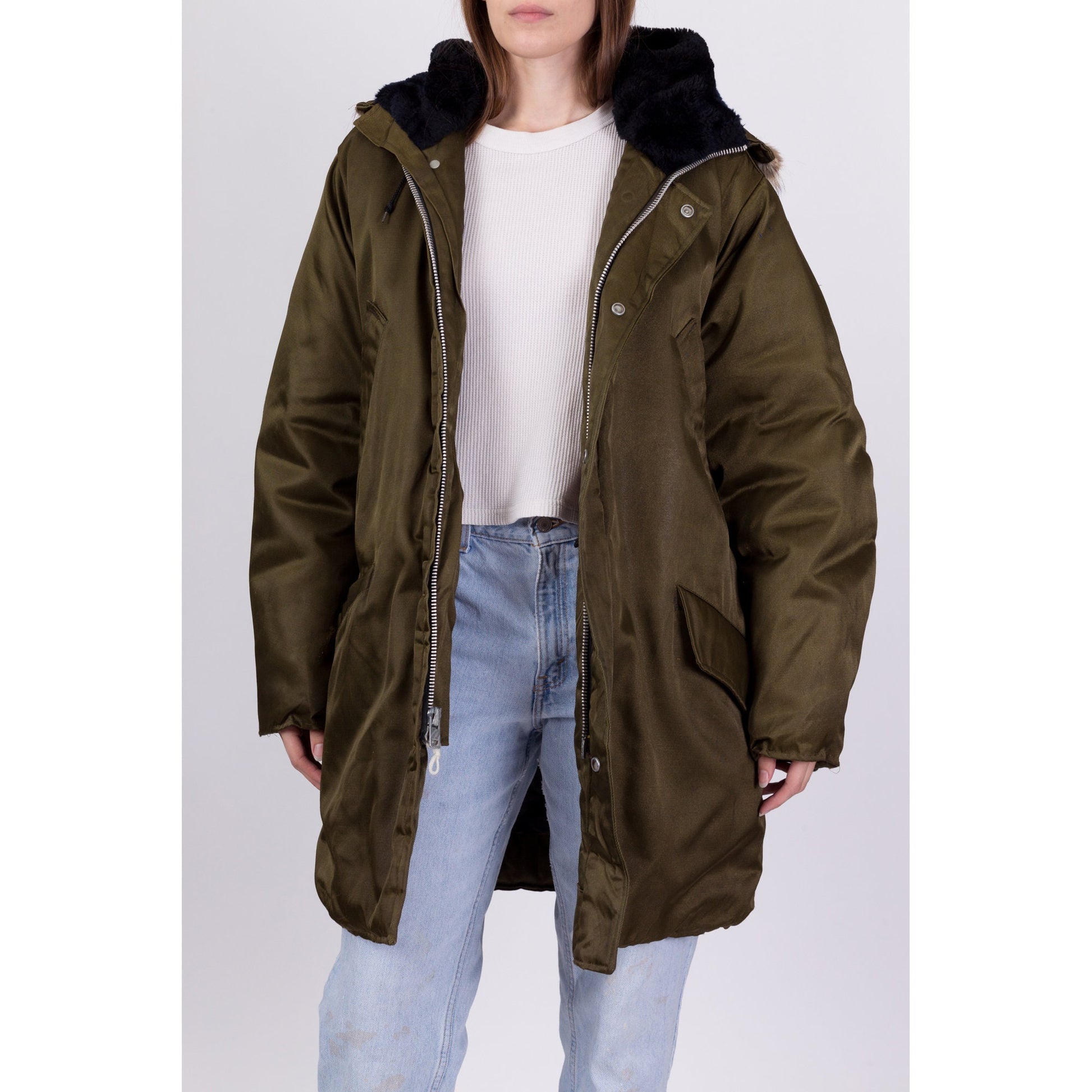 70s N3B Cold Weather Parka Coat - Men's Large, 42L 