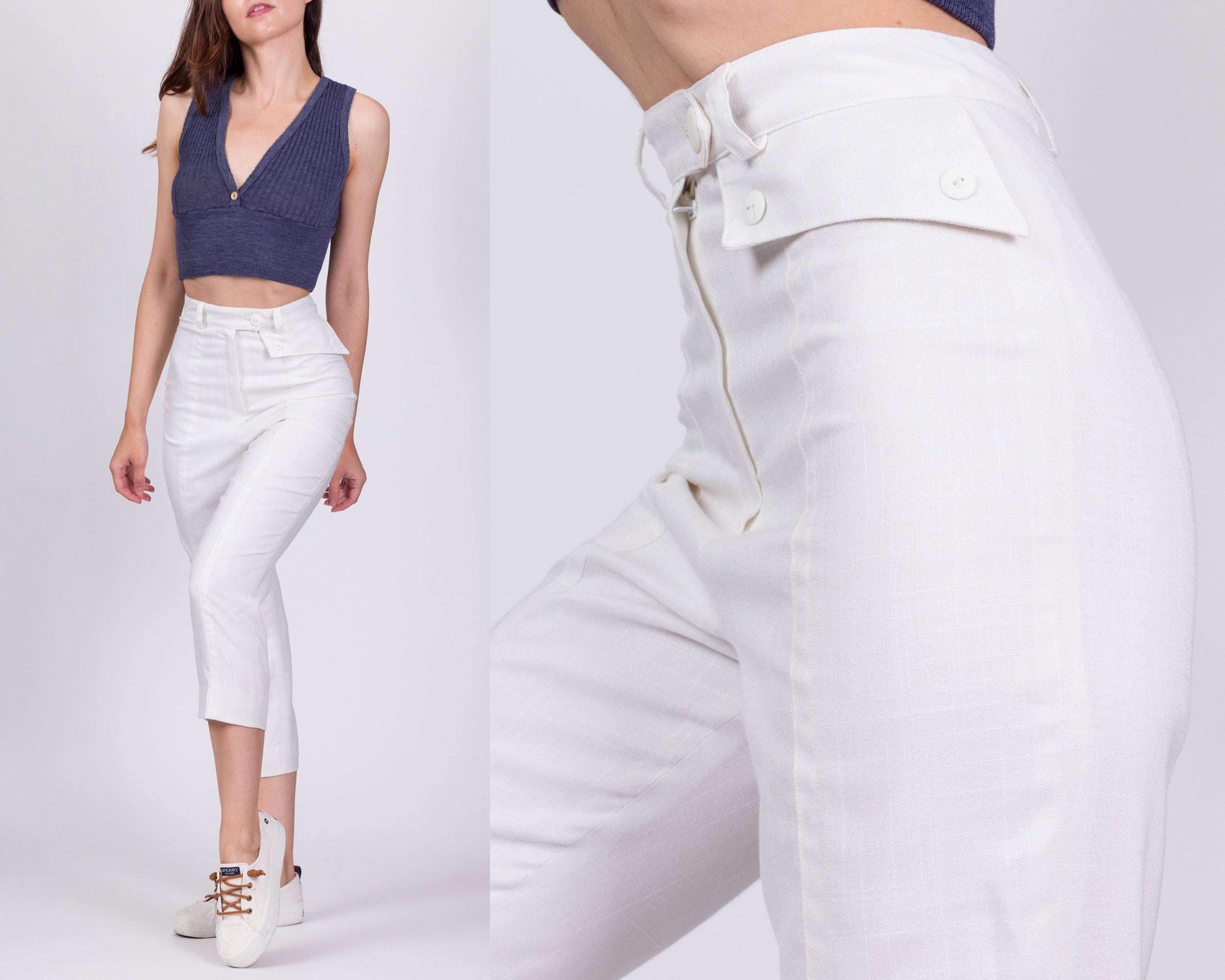 Ladies' High Waist Stretch Capri Pants - Navy, White, & Black – Abacus  Sportswear US