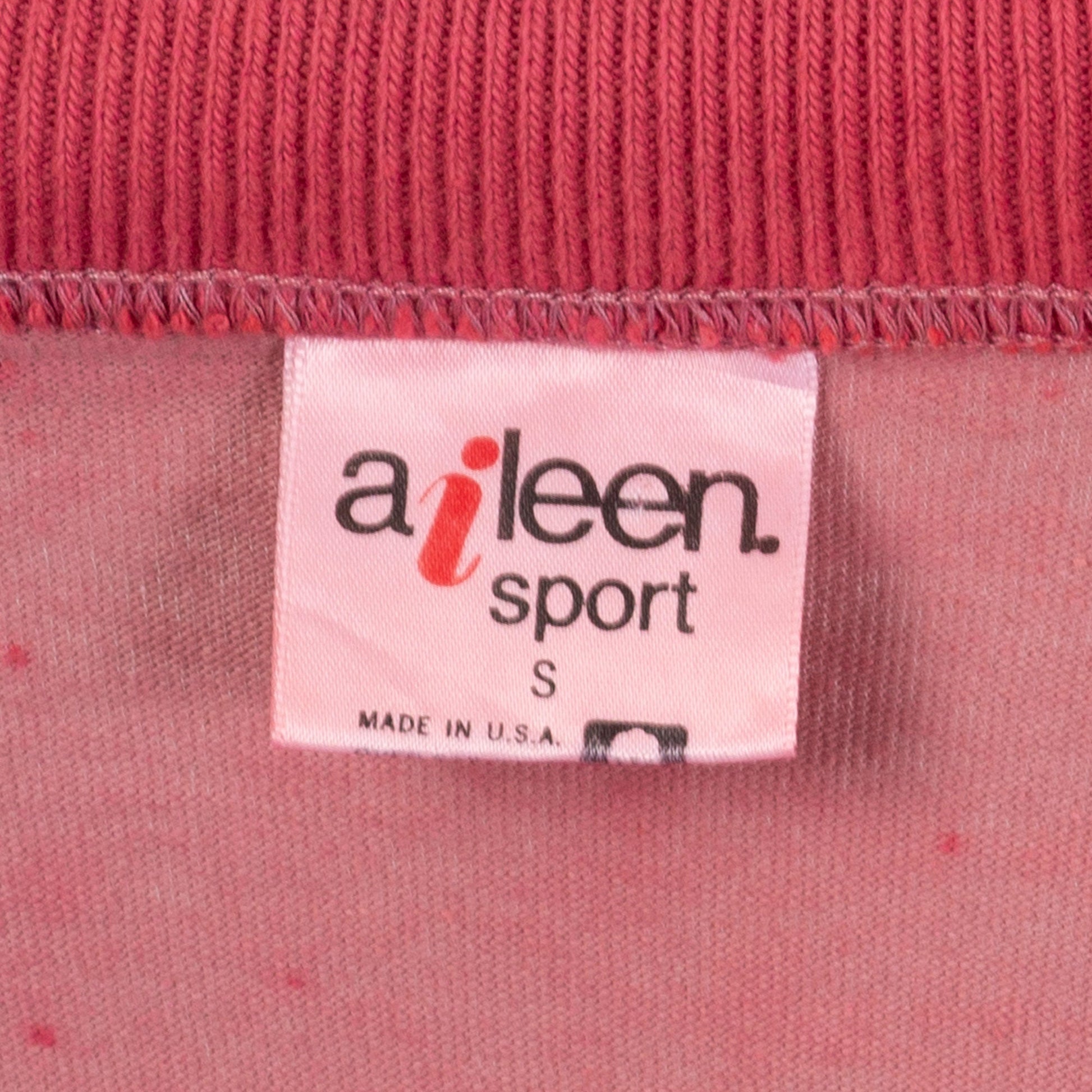 80s Rose Pink Dyed Henley Sweatshirt - Small 
