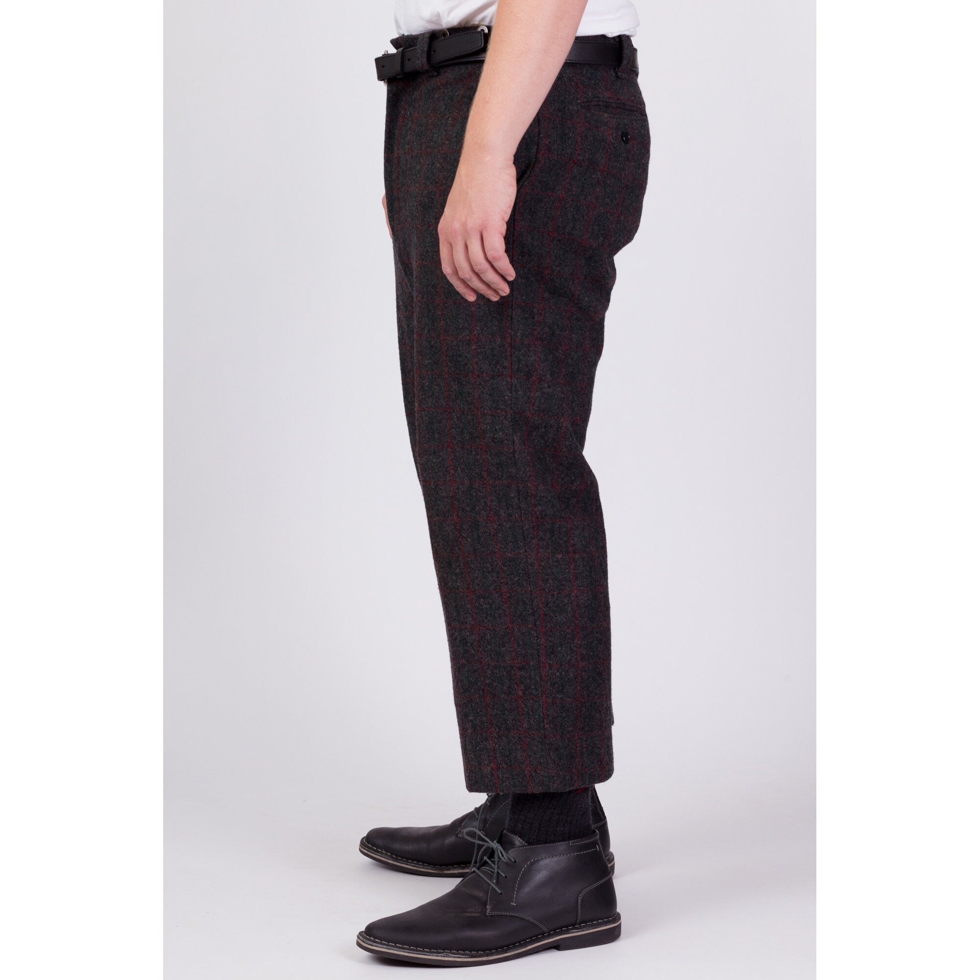 Alf High Twist Wool Trousers - Moss – Berg & Berg