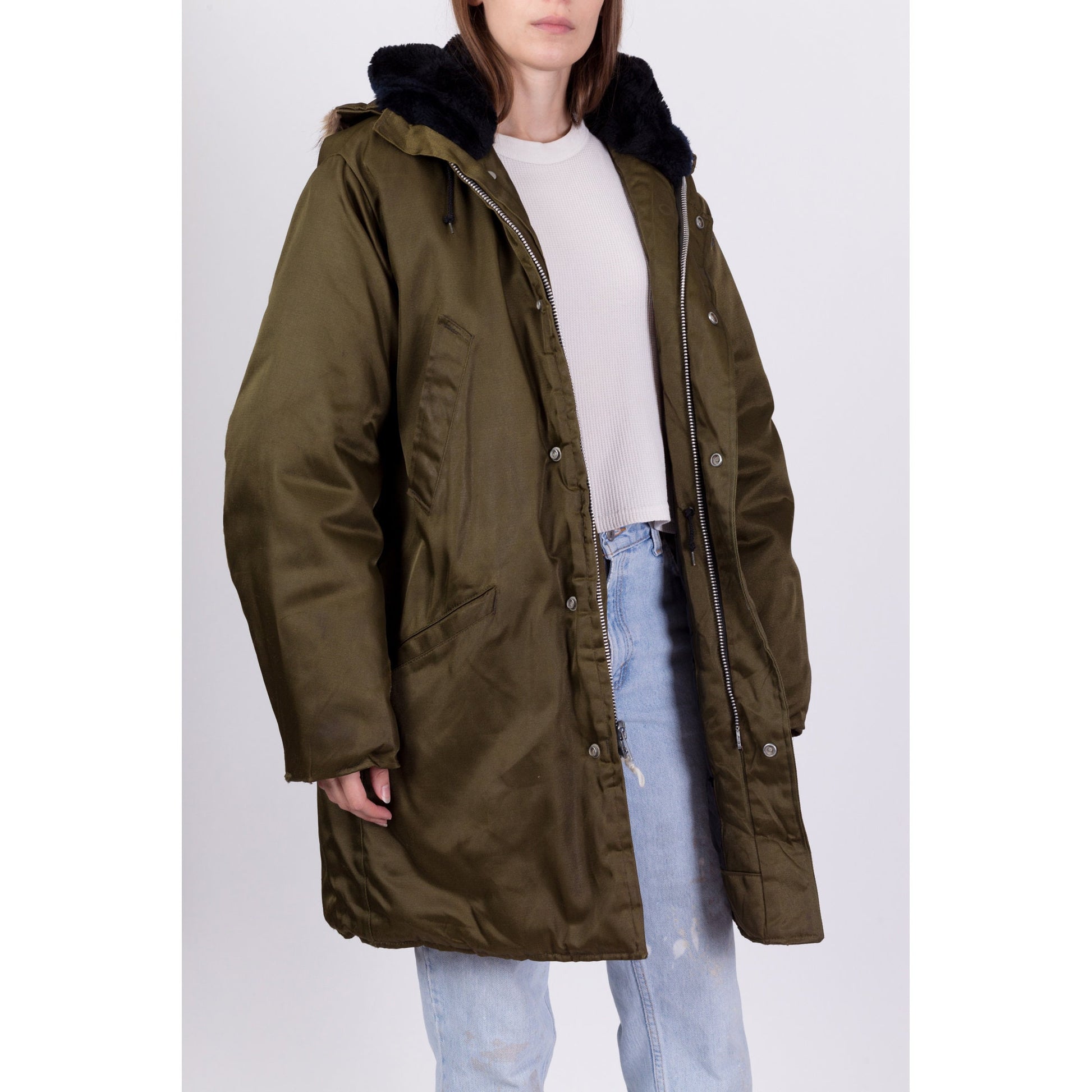 70s N3B Cold Weather Parka Coat - Men's Large, 42L 