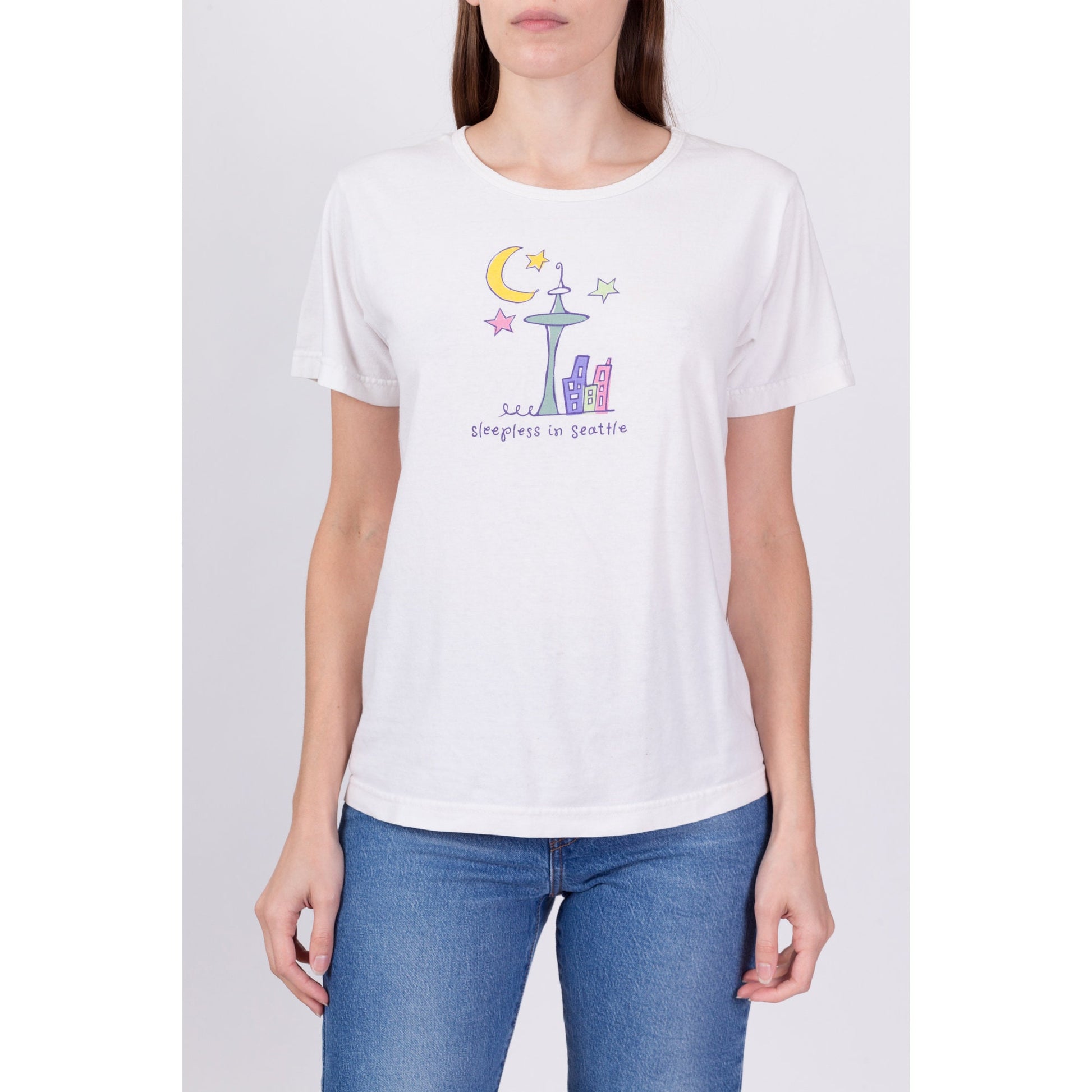 90s Sleepless In Seattle Movie T Shirt - Medium 