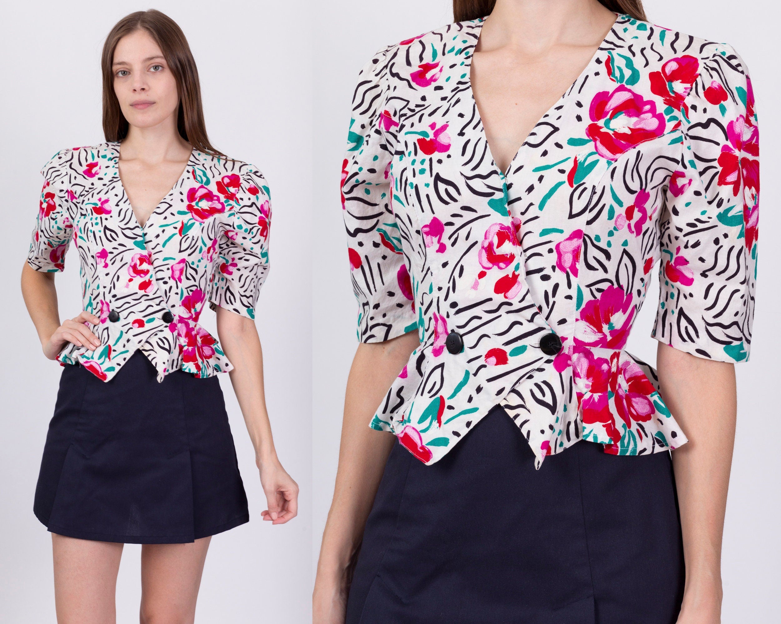 80s floral print on sale