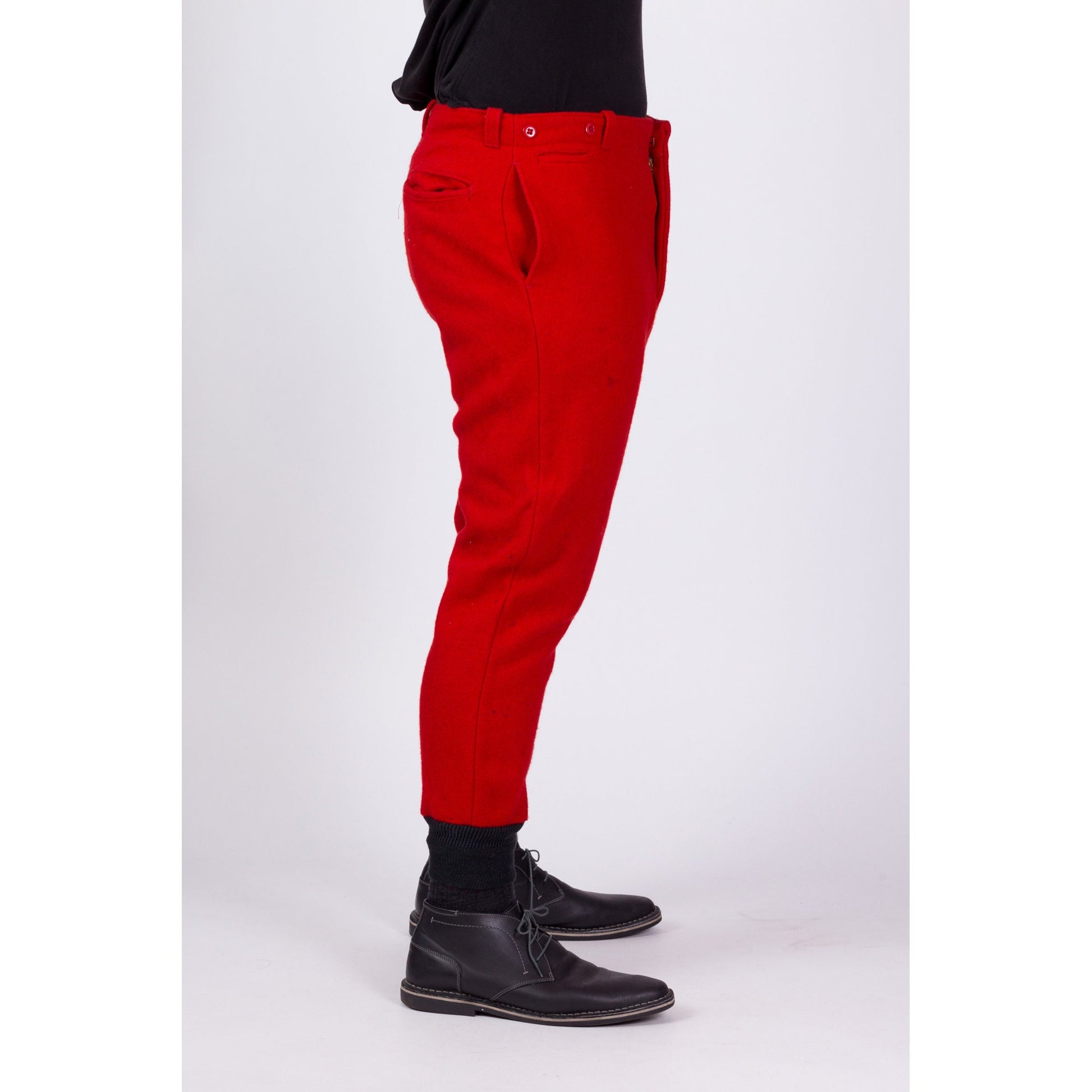 60s Red Wool Hunting Pants - 38" Waist 