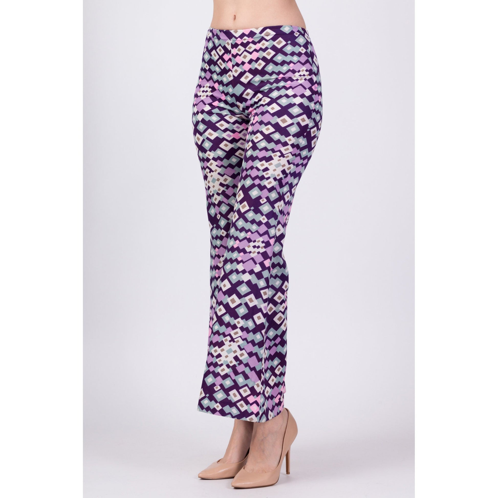 70s Psychedelic Geometric Pants - Extra Small 