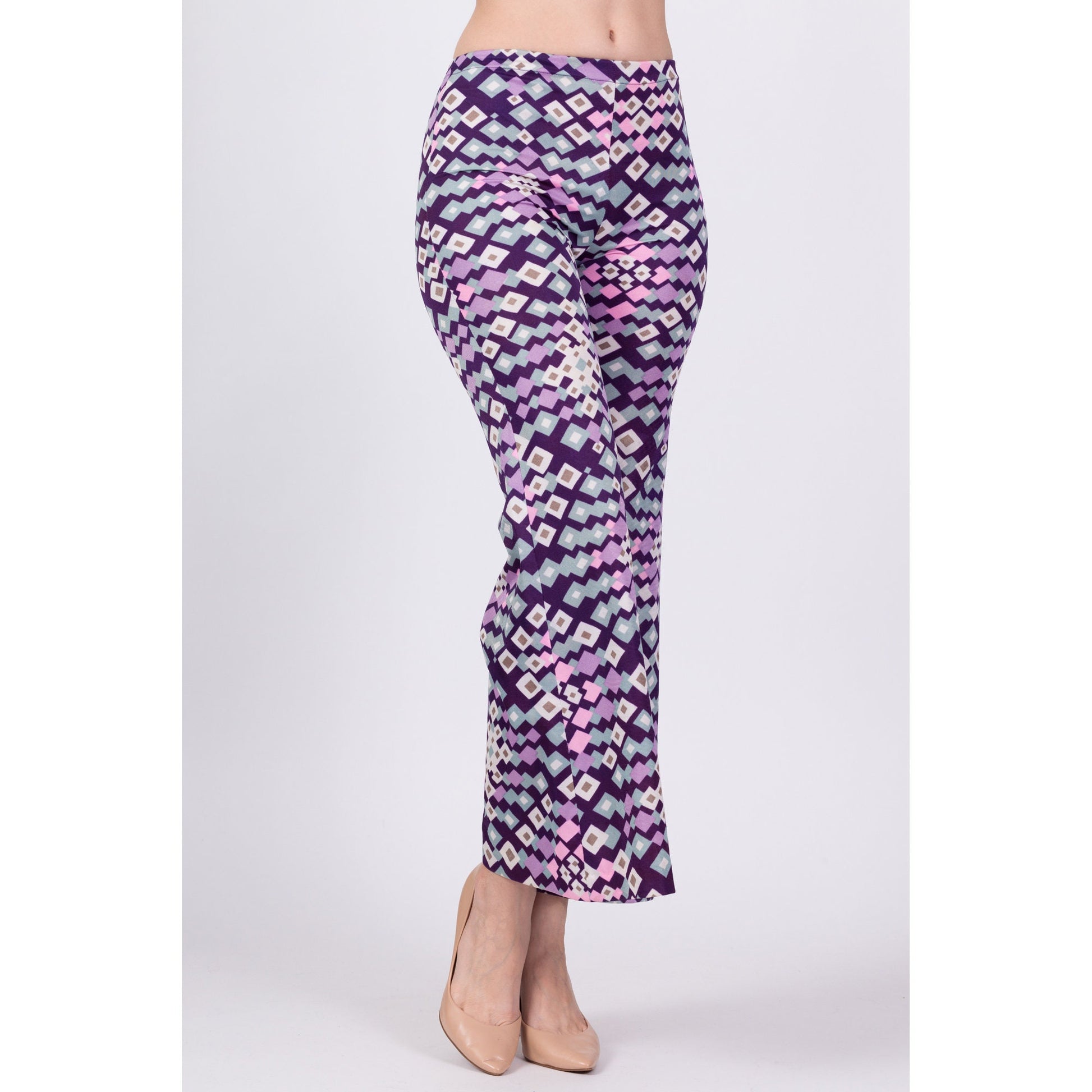 70s Psychedelic Geometric Pants - Extra Small 