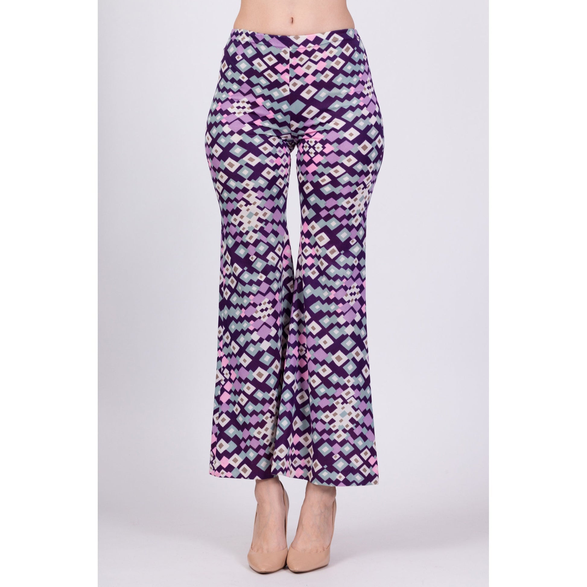 70s Psychedelic Geometric Pants - Extra Small 