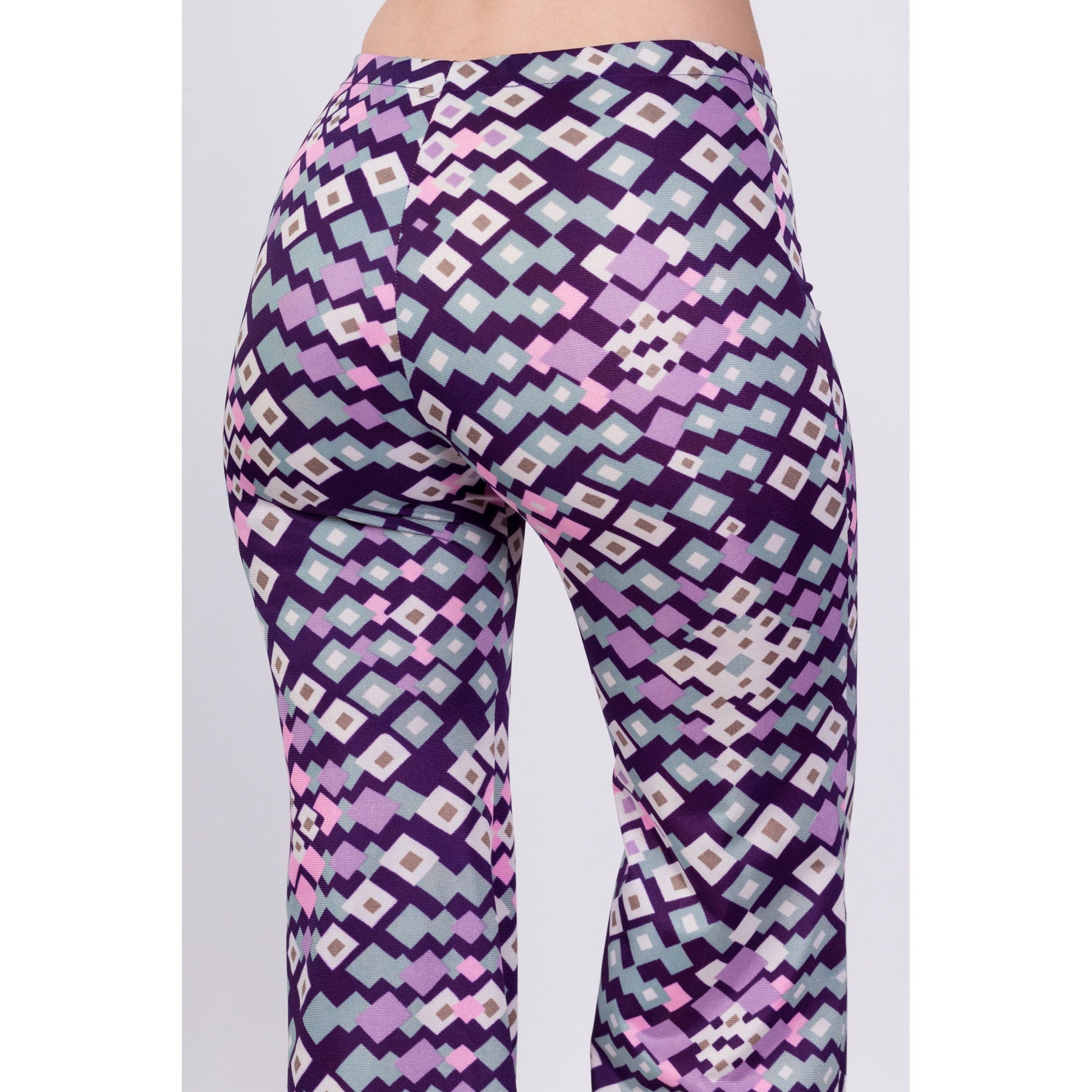 70s Psychedelic Geometric Pants - Extra Small 