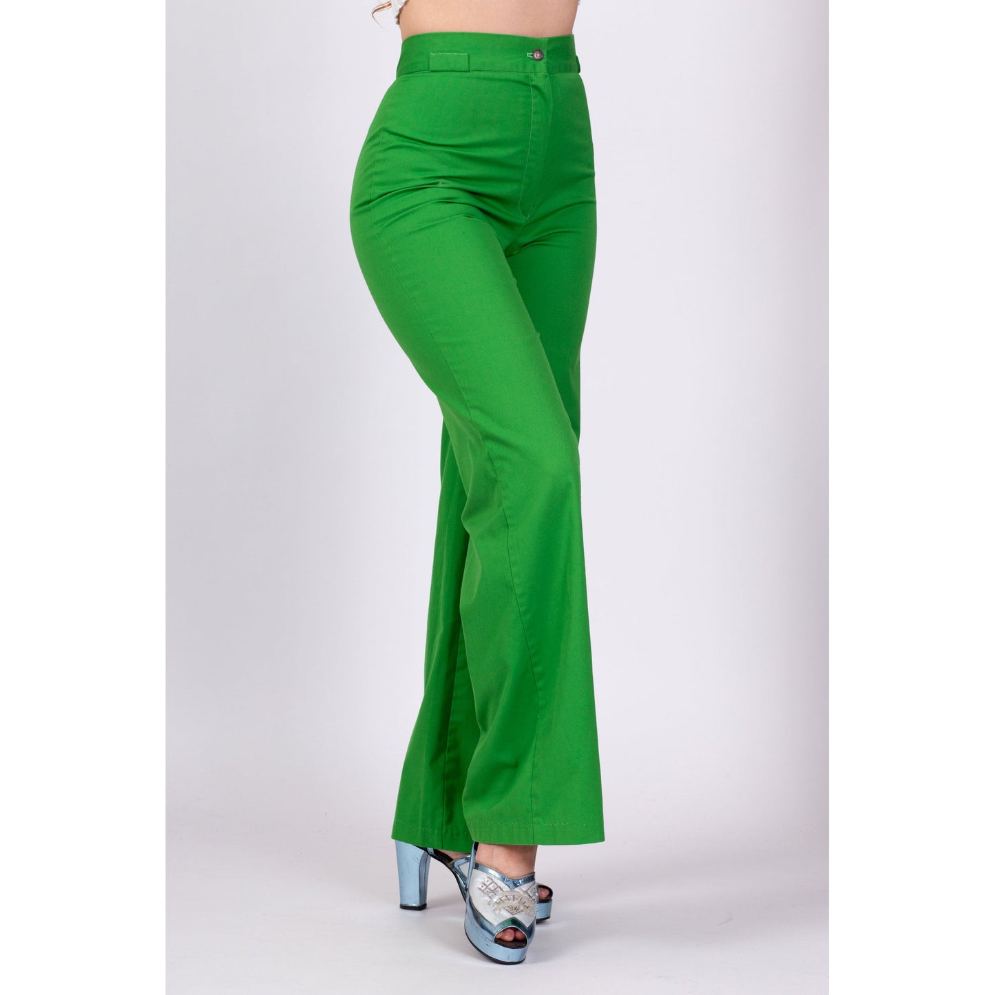 70s Green High Waisted Pants - Small to Medium 