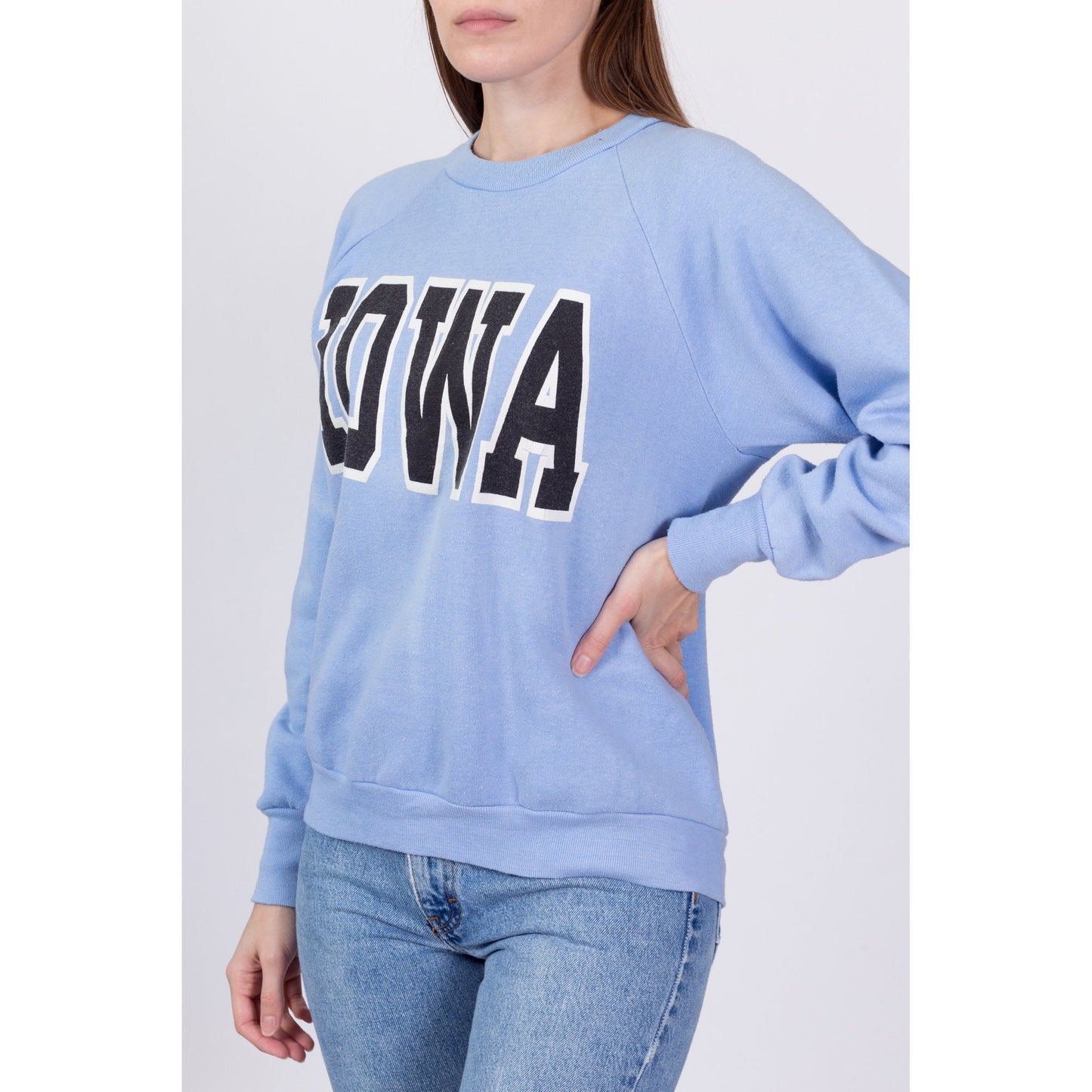 80s University Of Iowa Sweatshirt - Men's Medium, Women's Large 
