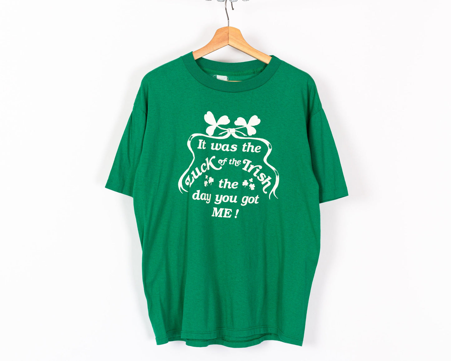 80s Luck Of The Irish T Shirt - Men's Large, Women's XL 